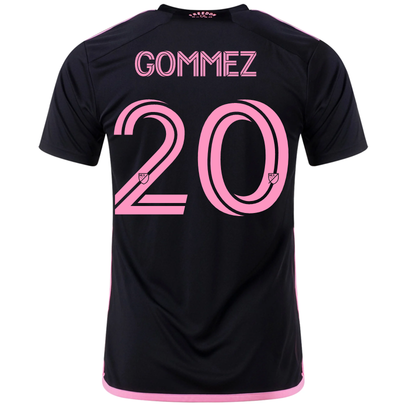 Adidas Diego Gómez Inter Miami CF Away Soccer Jersey 2023-2024 - Black & Pink Authentic Football Shirt for Fans & Players - Perfect for Matchdays, Training & Collecting