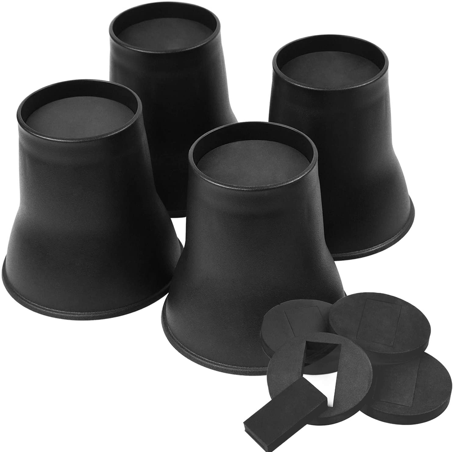 BTSD-home 6 Inch Heavy Duty Adjustable Bed Risers & Furniture Risers - Lift Sofas, Couches, TV Stands, Chairs - Perfect for Home Office, Dorm Room & Small Space Organization