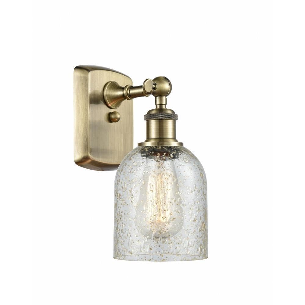 Ballston Collection Brass Antique Finish Transitional One Light Wall Sconce 516-1W-AB-G259 - Perfect for Hallway, Bedroom & Living Room Lighting Decor