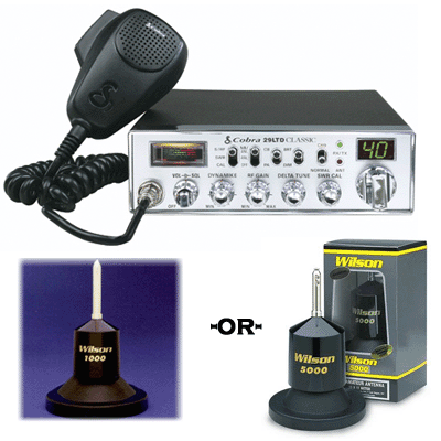 Cobra 29 CB Radio with Wilson CB Antenna Kit - Professional Trucker Communication System for Long-Haul Trucking & Off-Road Adventures