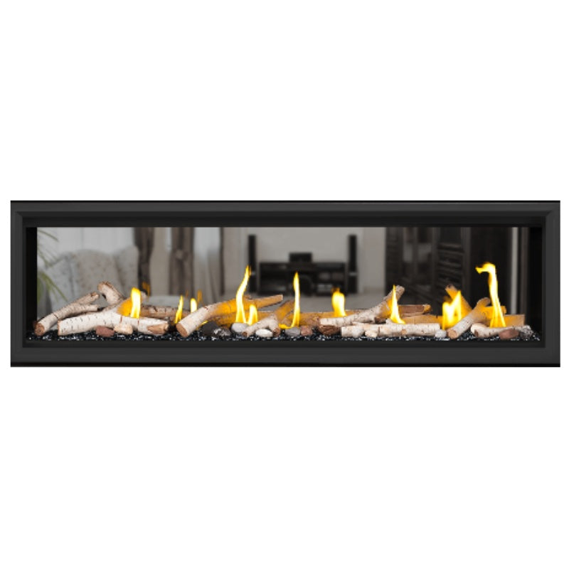 Napoleon Vector 62 See Through Linear Direct Vent Gas Fireplace - LV62N2 | Modern Home Heating Solution for Living Rooms & Patios