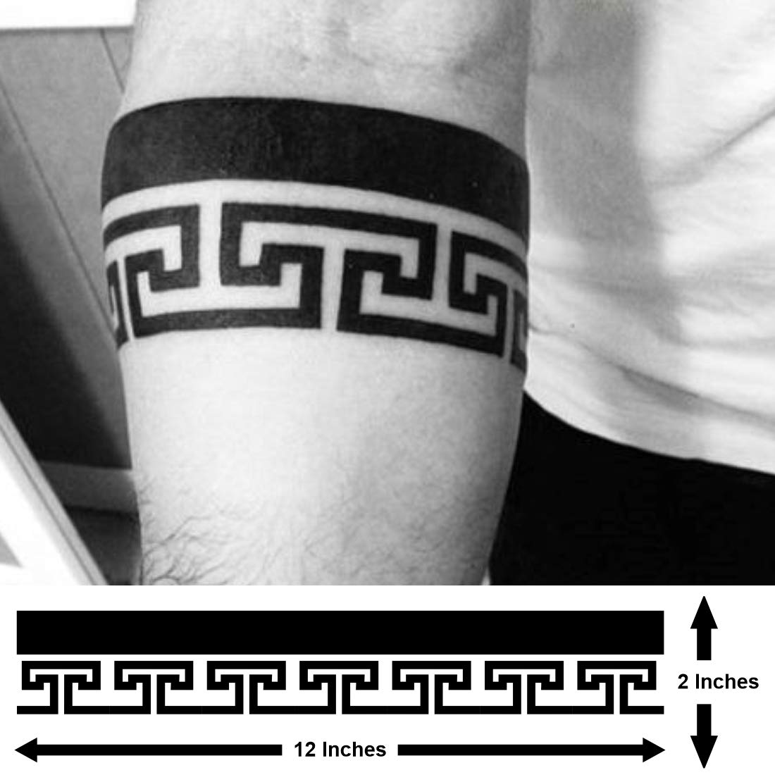 VOORKOMS Roman Forearm Hand Band - Waterproof Temporary Tattoos for Men & Women - Perfect for Cosplay, Costume Parties & Historical Reenactments