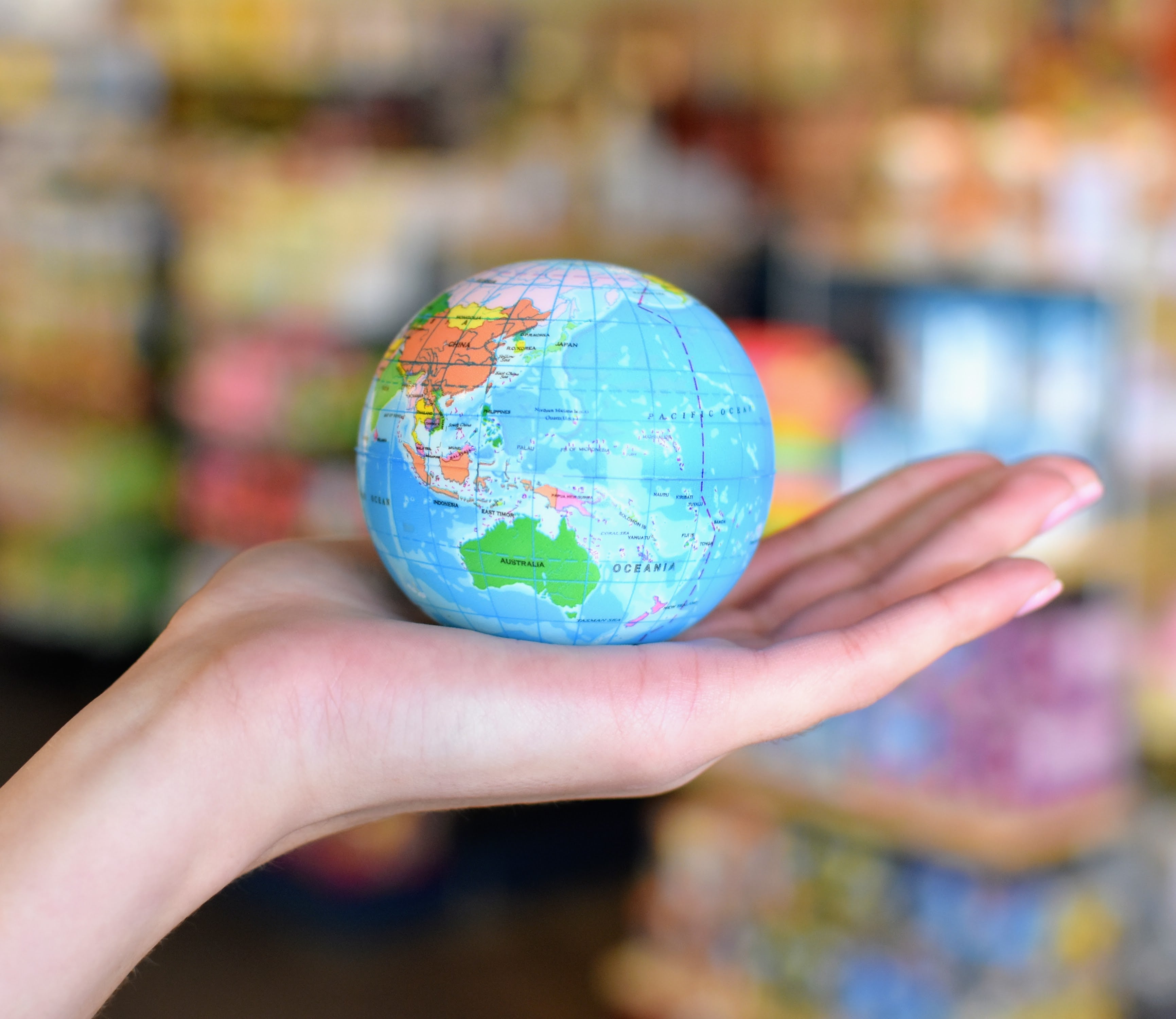 IS Gift Earth Stress Ball - 7.1cm/2.8in Squeeze Toy for Anxiety Relief & Stress Management - Perfect for Office, Home, School & Travel Use
