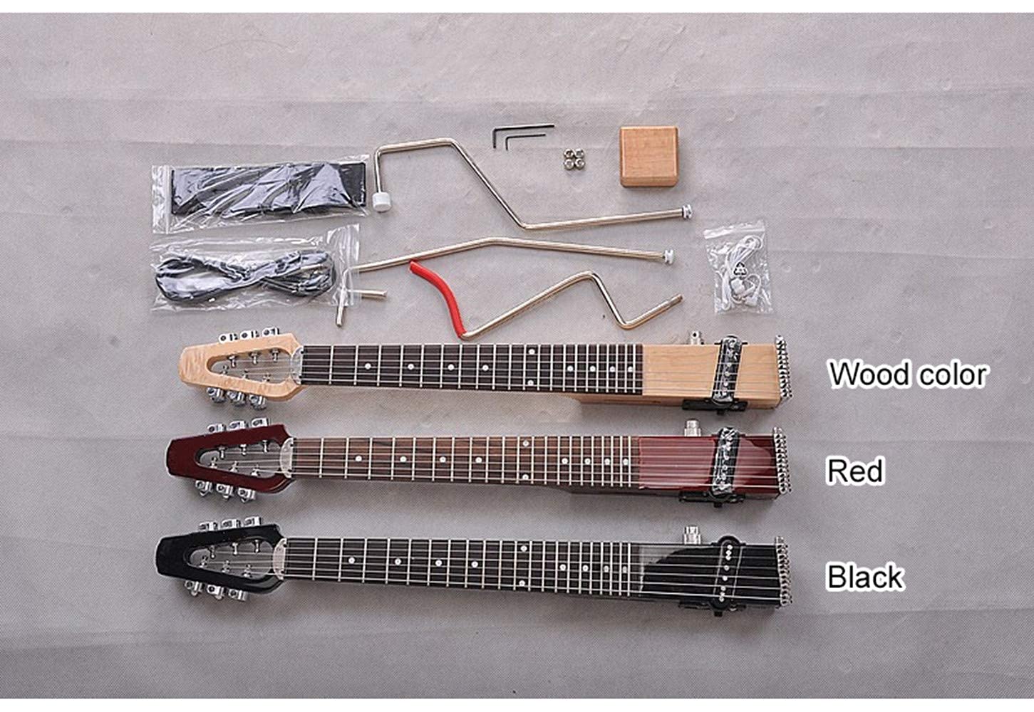 Portable Pocket Guitar Practice Neck - Beginner Guitar Trainer with Finger Exercise & Chord Training - Includes All Accessories & Case (Red) - Perfect for Travel, Home Practice & On-the-Go Musicians