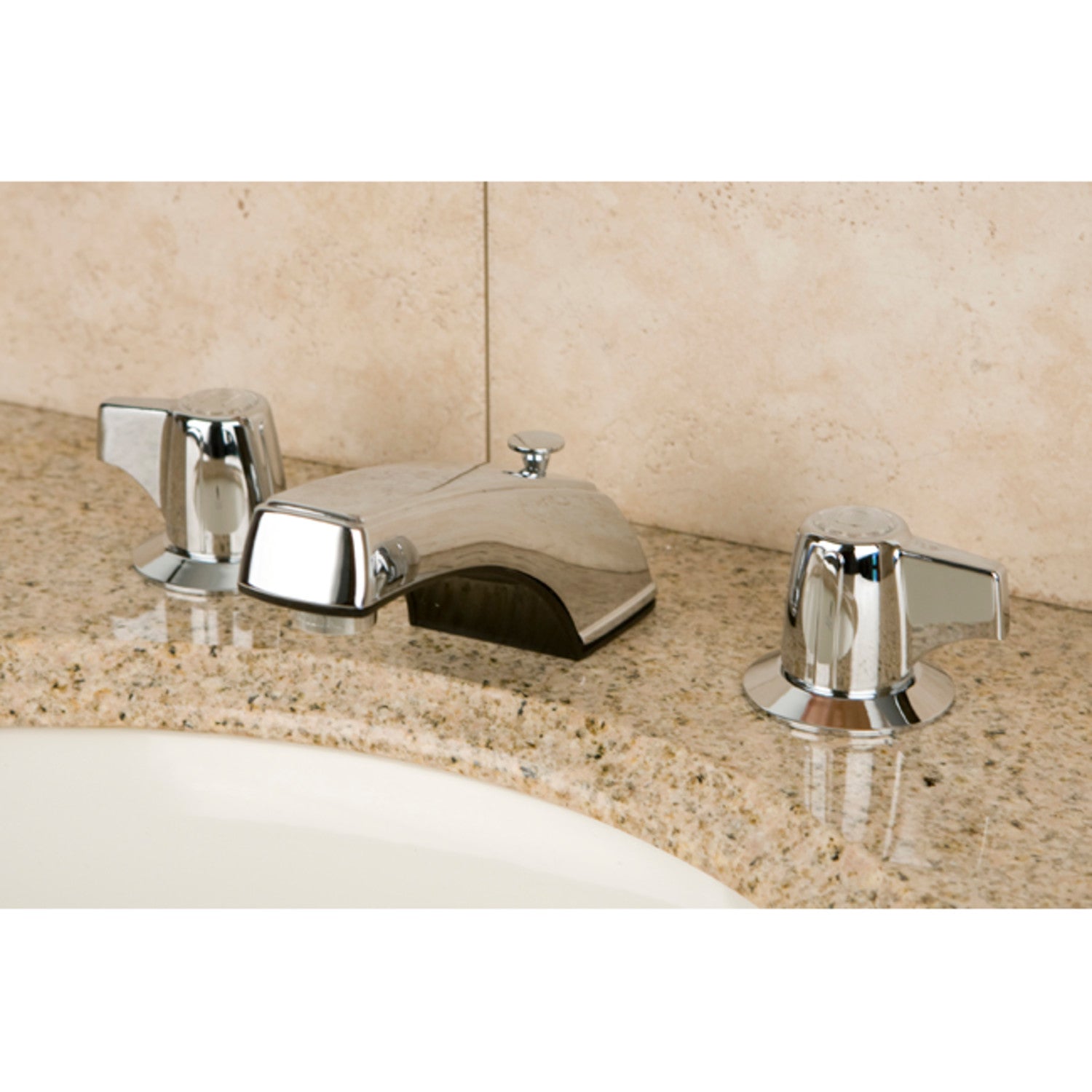Americana KB920 Two Handle 3 Hole Widespread Bathroom Faucet with Pop Up Drain - Polished Chrome - Perfect for Modern Bathroom Vanities and Sink Upgrades