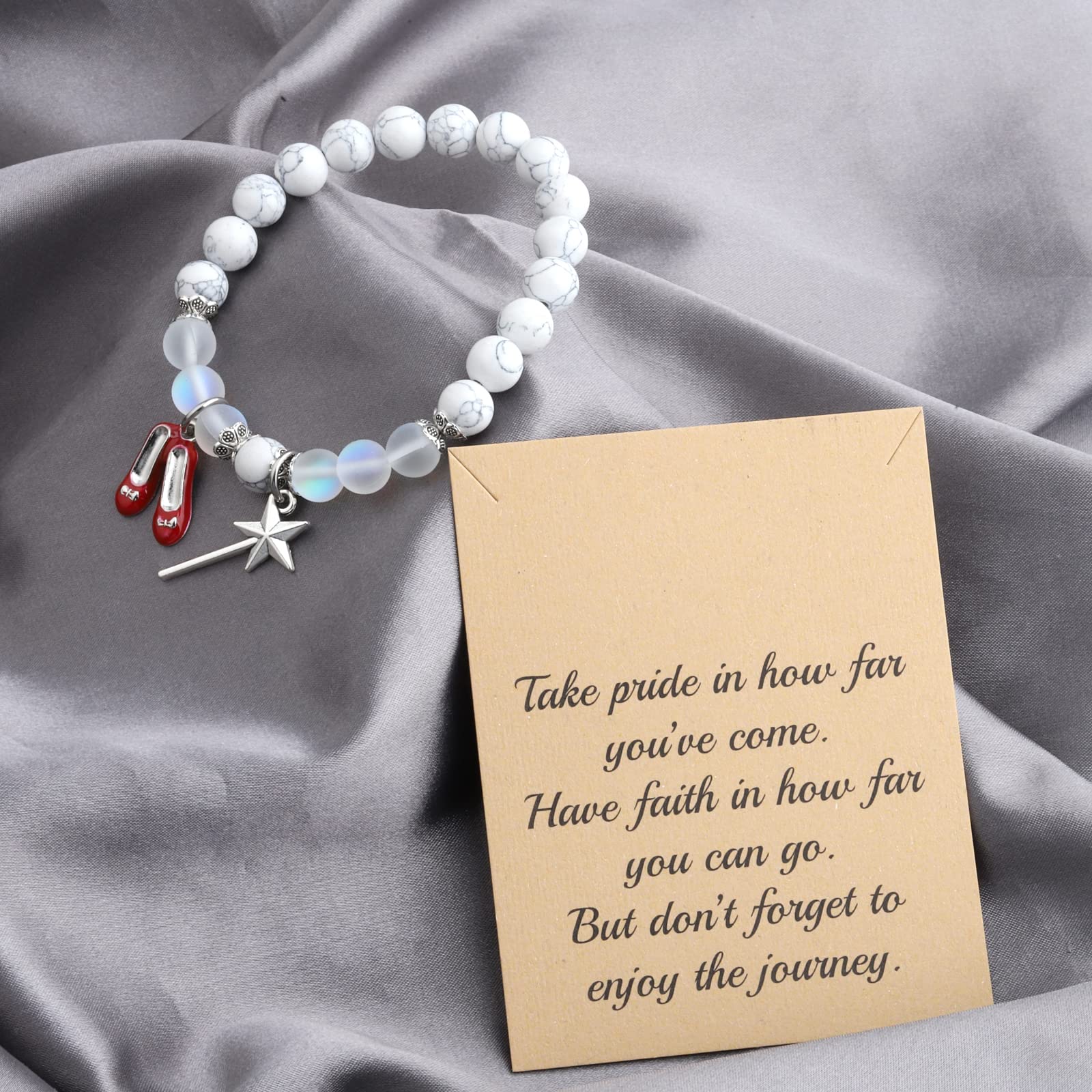 FUSTMW Red Shoe Bracelet - Dorothy Inspired Jewelry Gift for Movie Fans - Perfect for Wizard of Oz Costumes, Cosplay, and Themed Parties