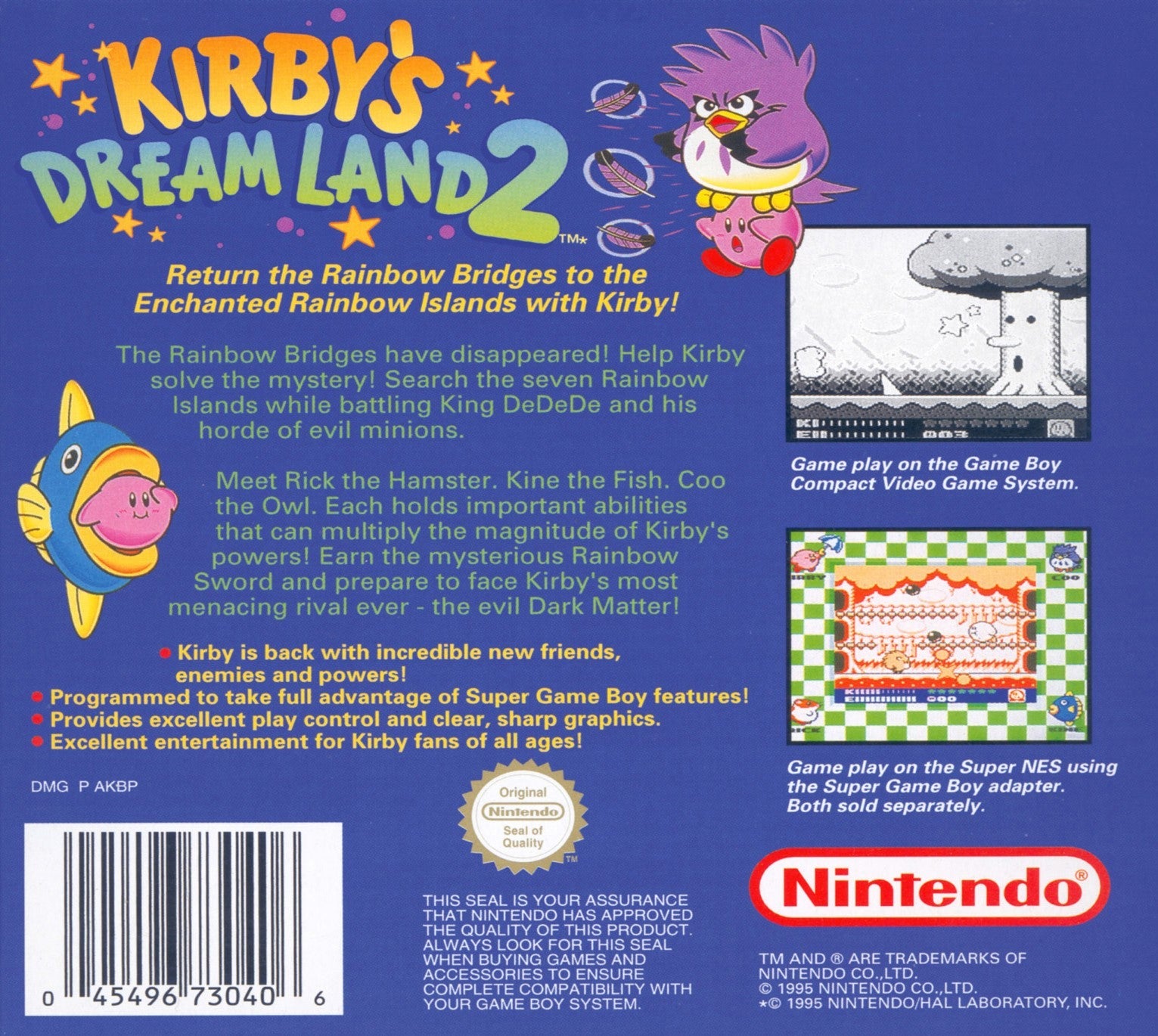 Kirby's Dream Land 2 - Classic Nintendo Game Boy Game | Adventure Platformer for Kids & Adults | Perfect for Travel & Retro Gaming
