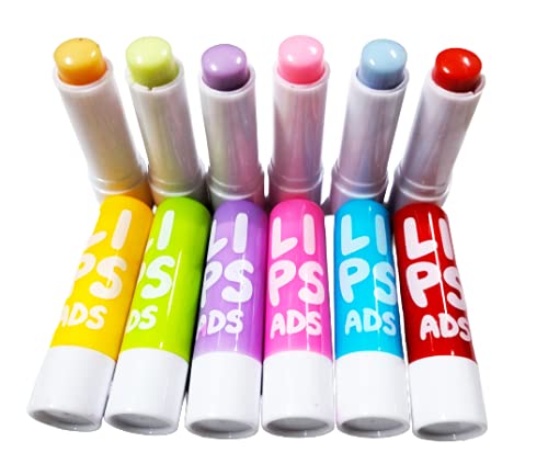 3 Pack Fruit Flavored Lip Balm for Dry, Damaged & Chapped Lips - Long Lasting Moisturizing Lip Butter - Perfect for Winter Care, Daily Makeup & On-the-Go Hydration