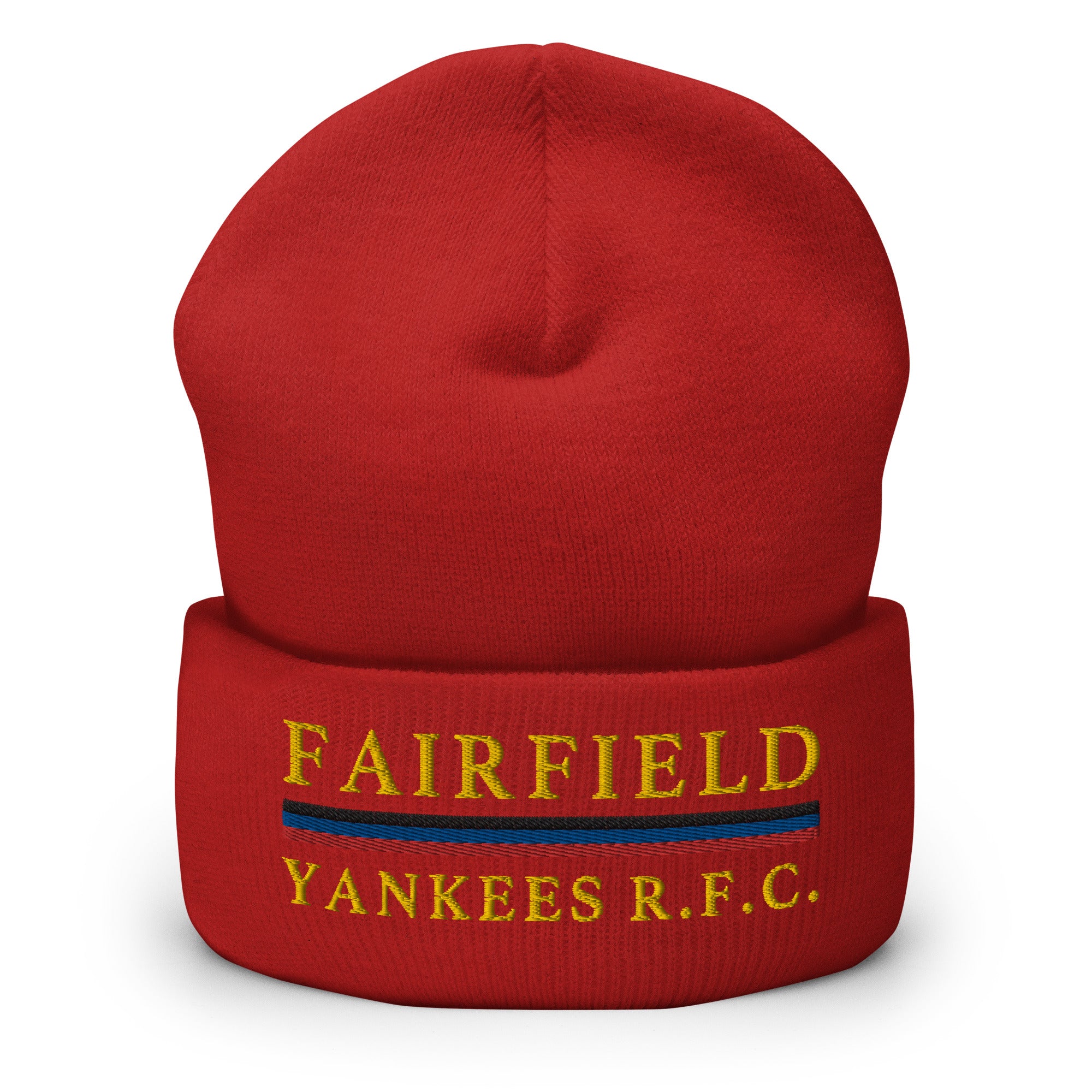 Fairfield Yankees RFC Cuffed Beanie - Winter Knit Hat for Men & Women - Cozy & Warm Skull Cap for Cold Weather - Perfect for Football Games, Outdoor Sports & Casual Wear