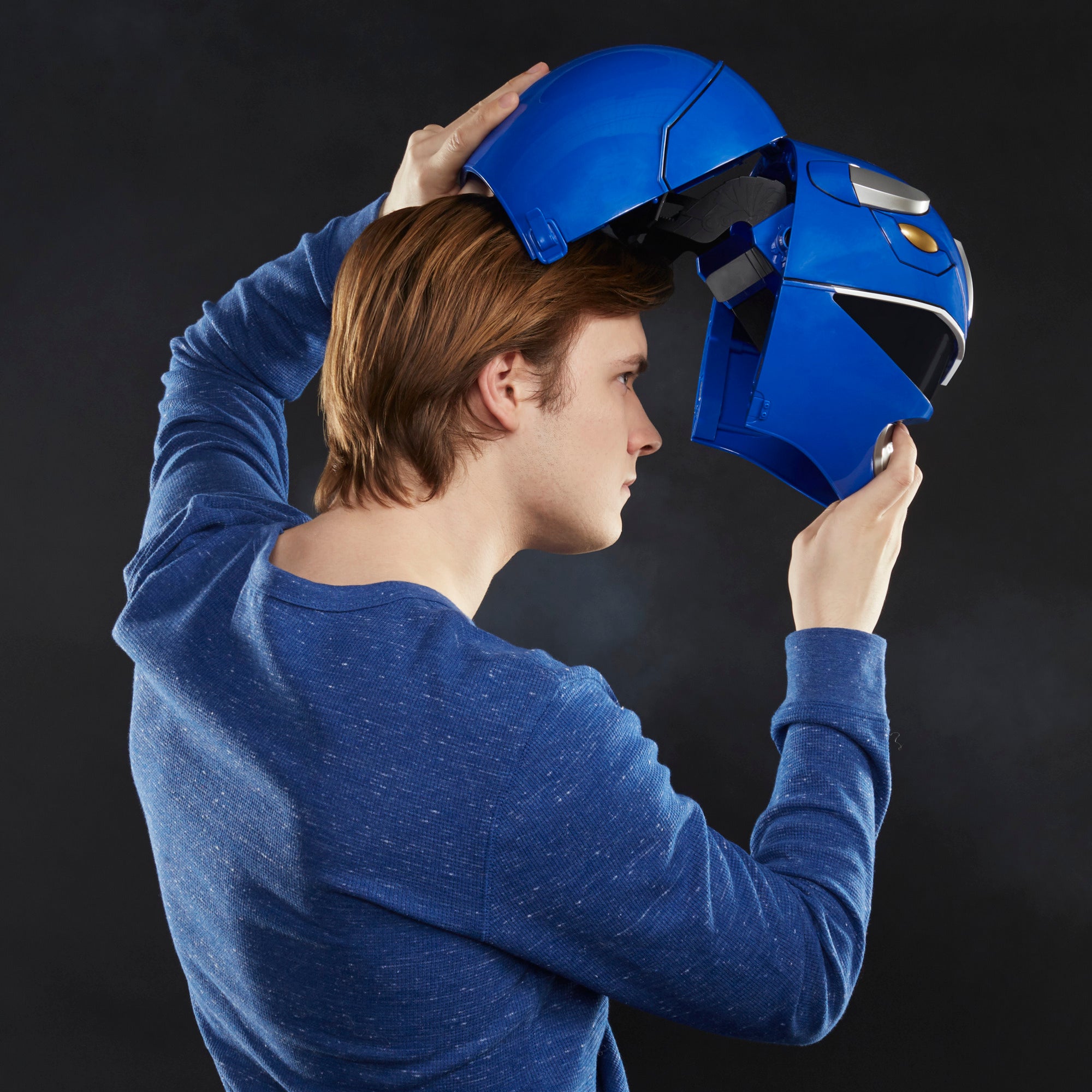 Power Rangers: Lightning Collection Mighty Morphin Blue Ranger Helmet - Premium Collectible Cosplay Helmet for Fans & Halloween Costume