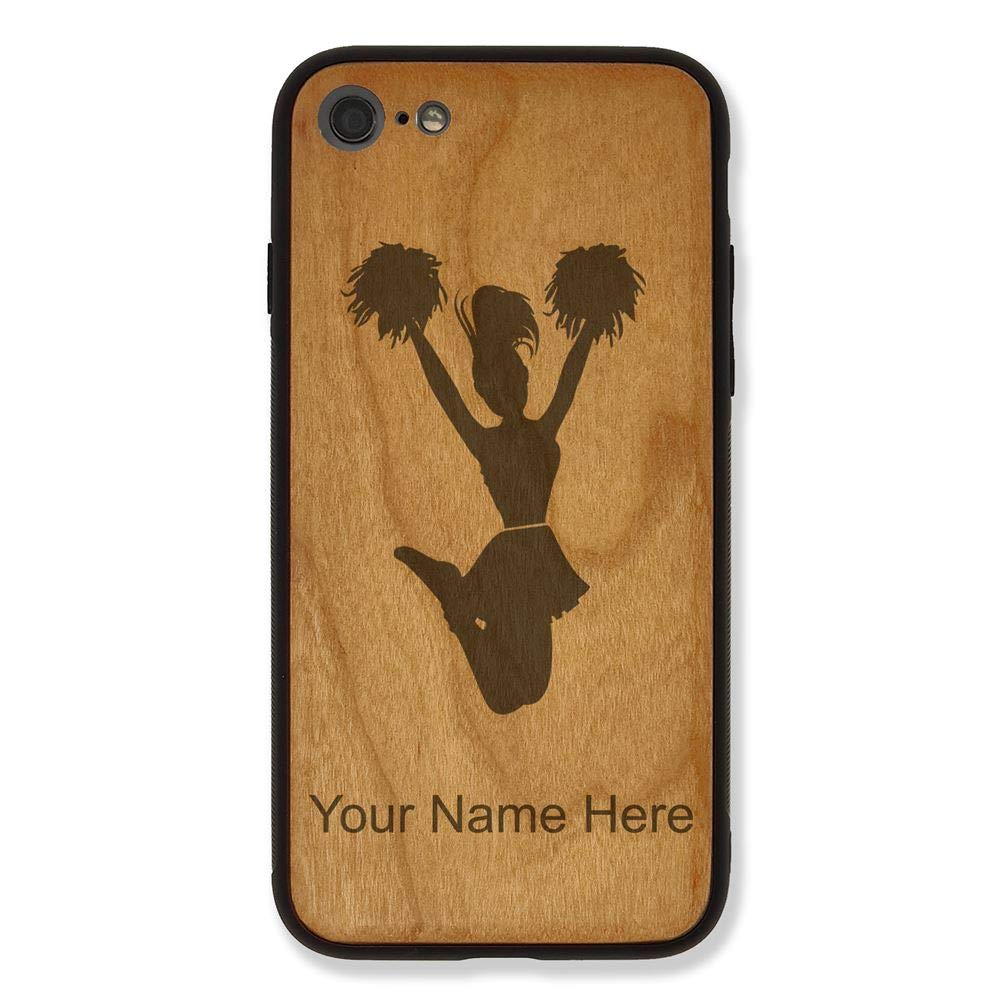 Premium Cherry Wood Phone Case for iPhone 7 Plus & 8 Plus - Custom Engraving, Cheerleader Design | Slim Protective Cover for Everyday Use & Gifts