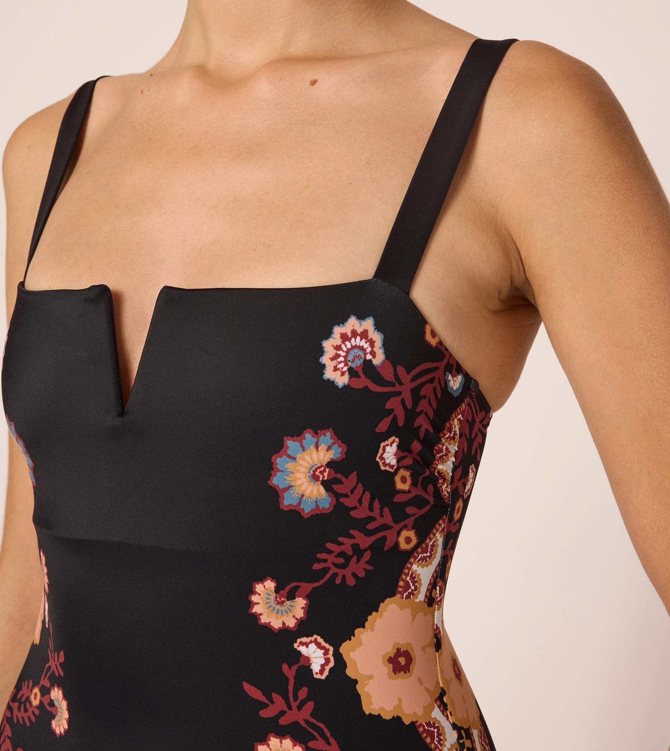 Monica One Piece Swimsuit | Dark Lagos Print | Stylish & Comfortable Beachwear for Women | Perfect for Pool Parties & Summer Vacations