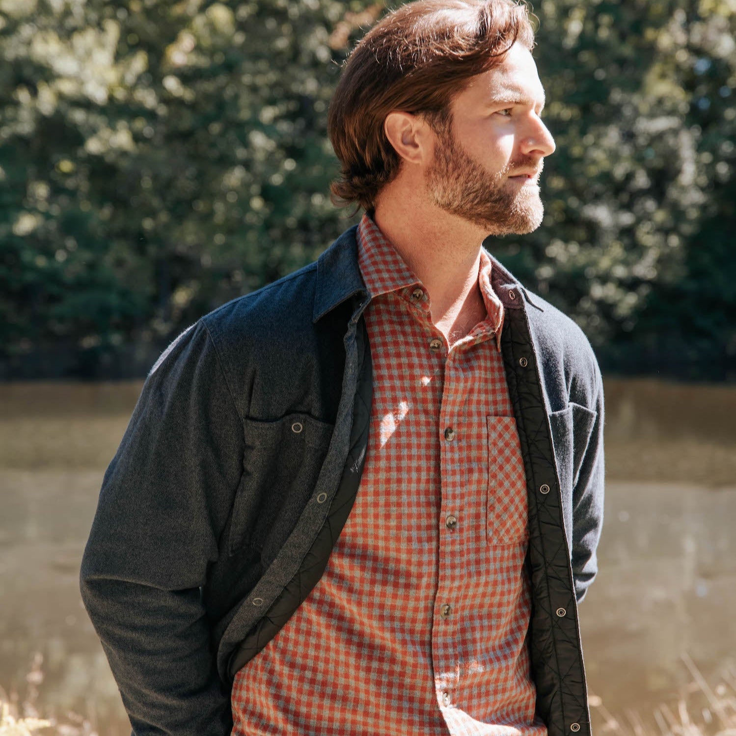 Lincoln Shirt Jacket for Men - Stylish & Comfortable Button-Up Shirt Jacket - Perfect for Casual Outfits, Outdoor Adventures & Layering in Fall/Winter