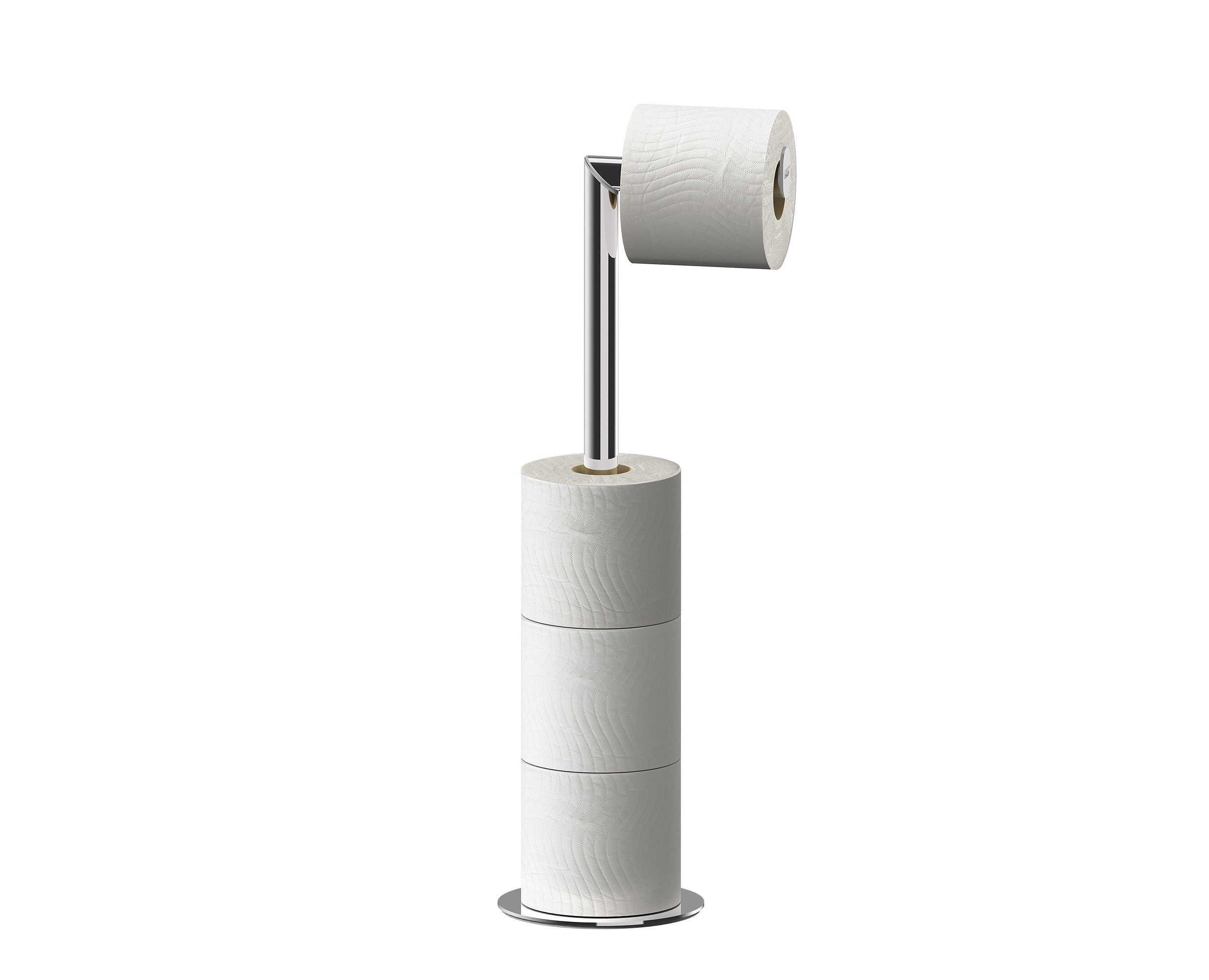 Premium 2-in-1 Stainless Steel Toilet Paper Holder & Stand - Modern Bathroom Organizer for Home, Office, or Restaurant Use