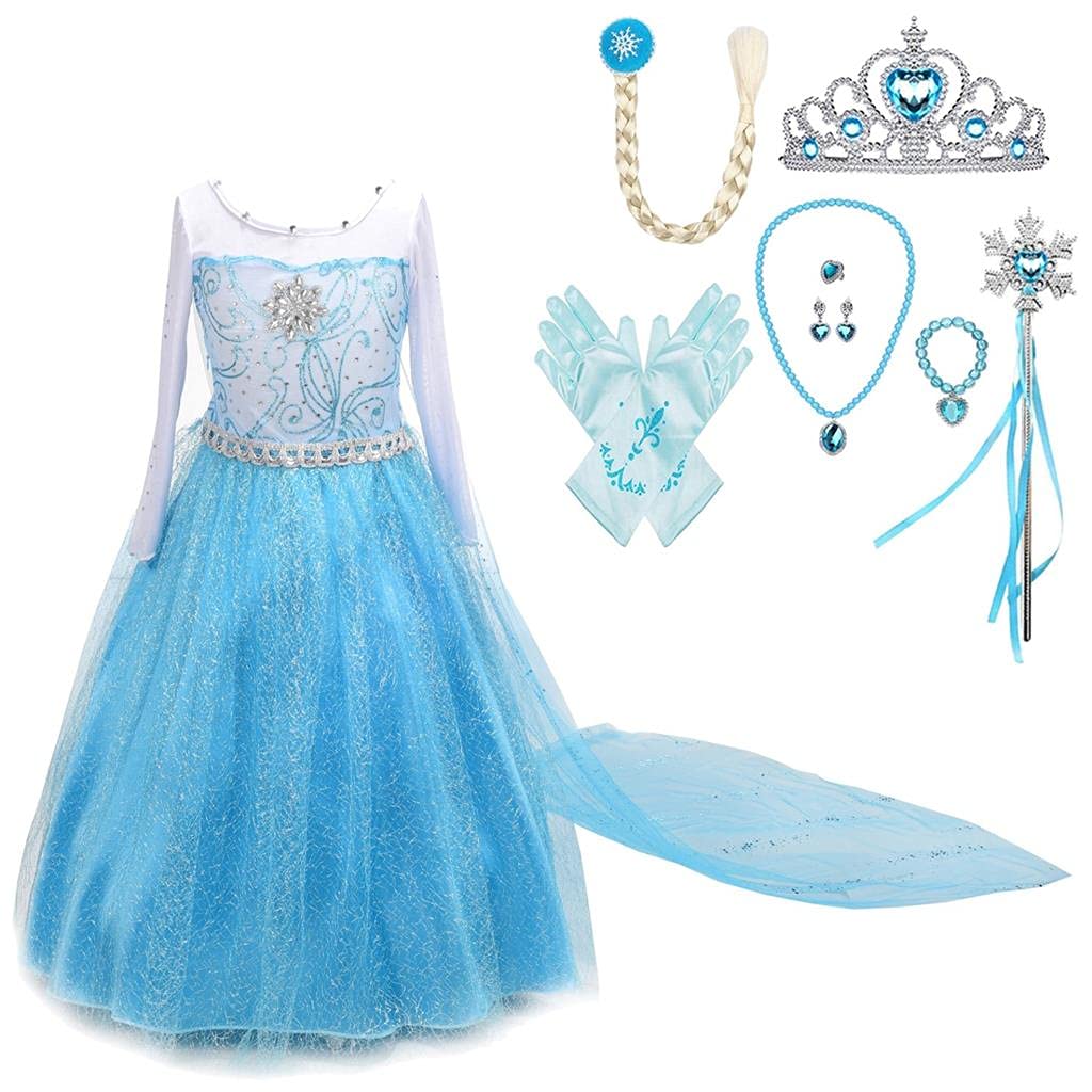 Toddler Girls' Ice Princess Dress Costume - Elegant Fancy Party Dress for Birthday, Halloween & Christmas | Perfect for Princess-Themed Parties, Pageants & Special Occasions