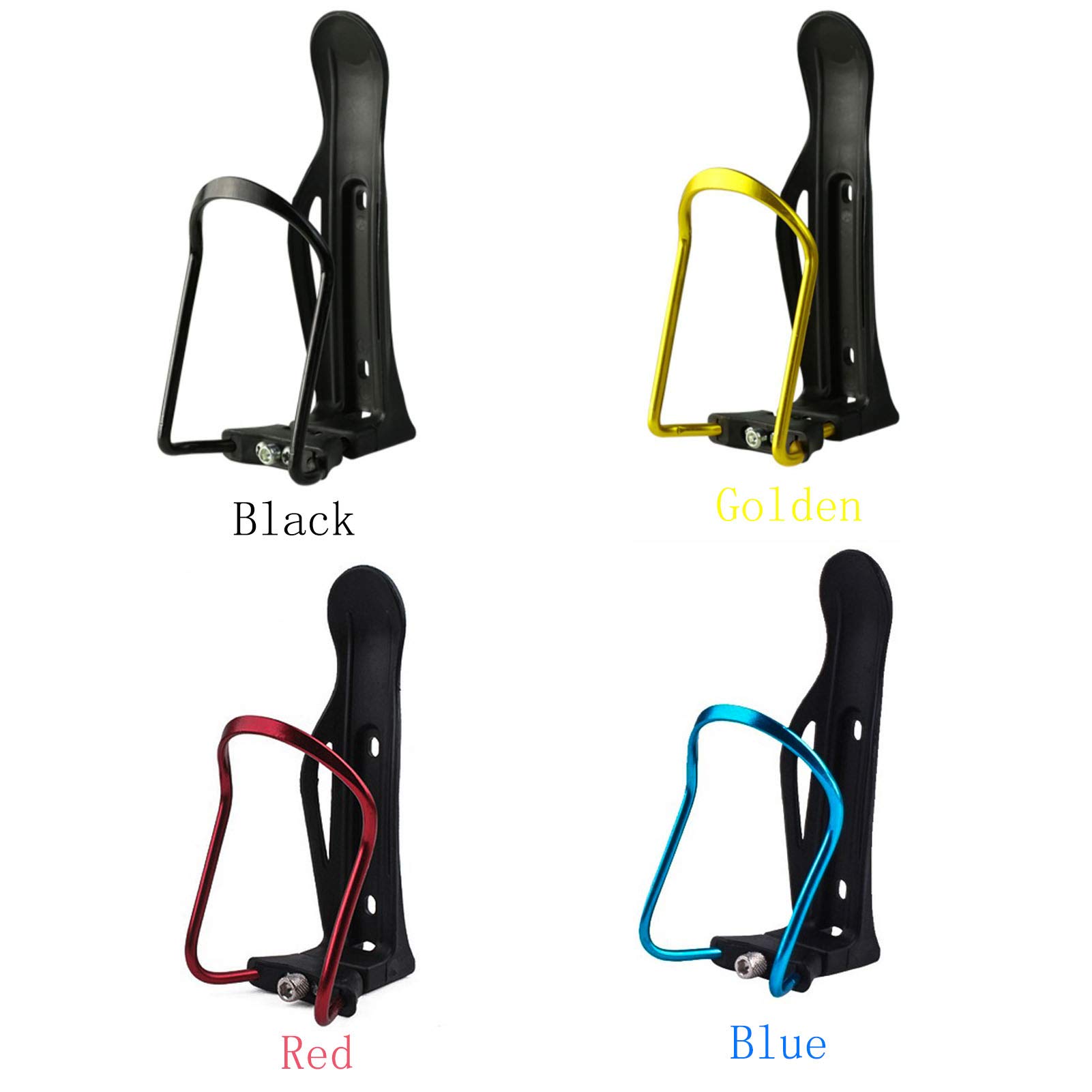 Lightweight Adjustable Aluminum Alloy Bike Water Bottle Cage - Red Bicycle Water Bottle Holder for Road, Mountain & Commuter Bikes