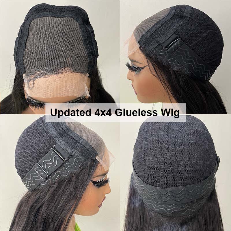 Eullair Wear and Go Glueless Wigs - 9x6 Lace Front Human Hair Wig with Bleached Knots & Pre-Plucked Hairline | Curly No Glue Lace Wig for Daily Wear, Parties & Special Occasions