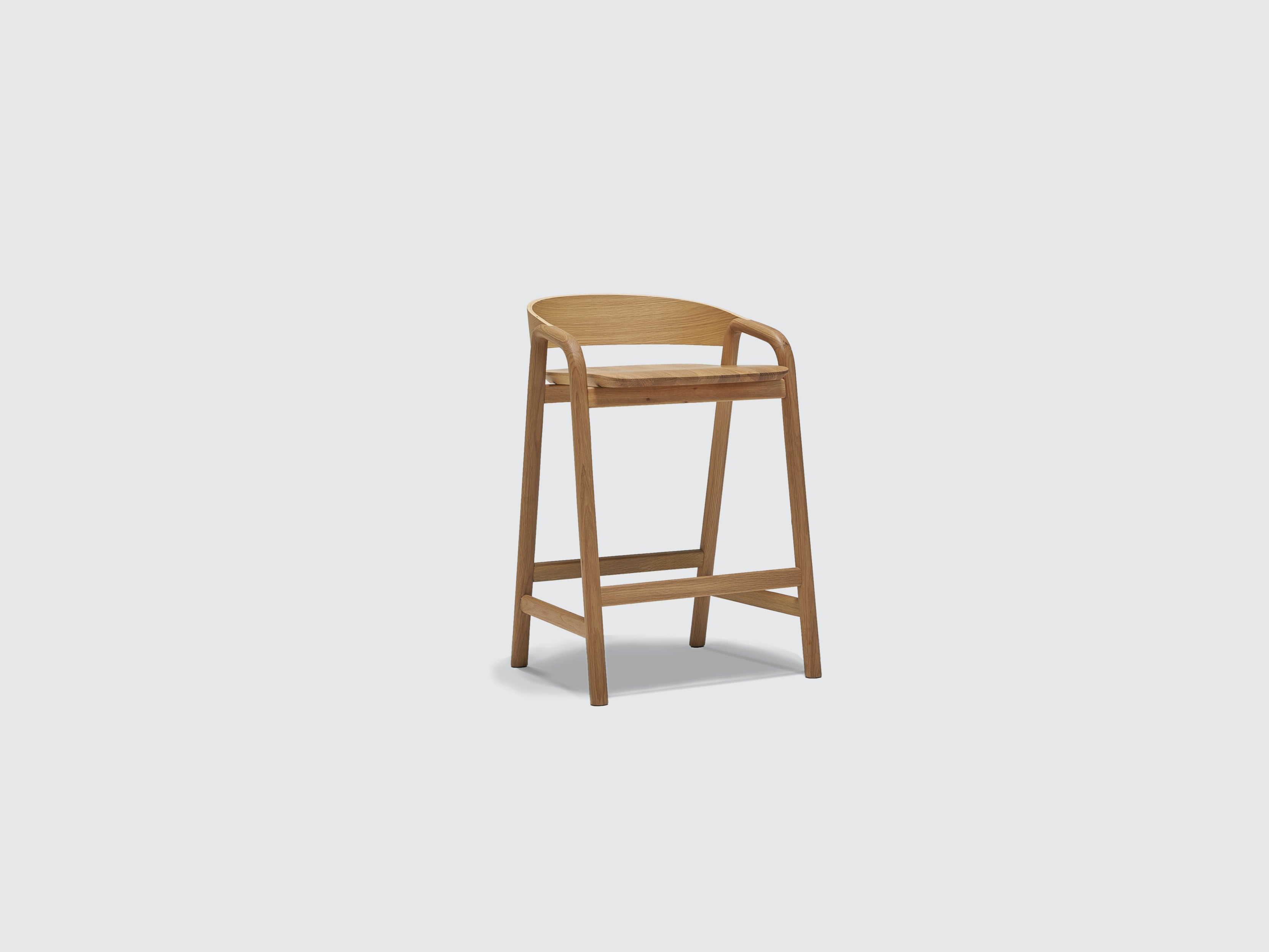 Modern Inlay Counter Stool - Wooden Bar Stool with Comfortable Seat - Perfect for Kitchen Islands, Breakfast Bars & Home Decor