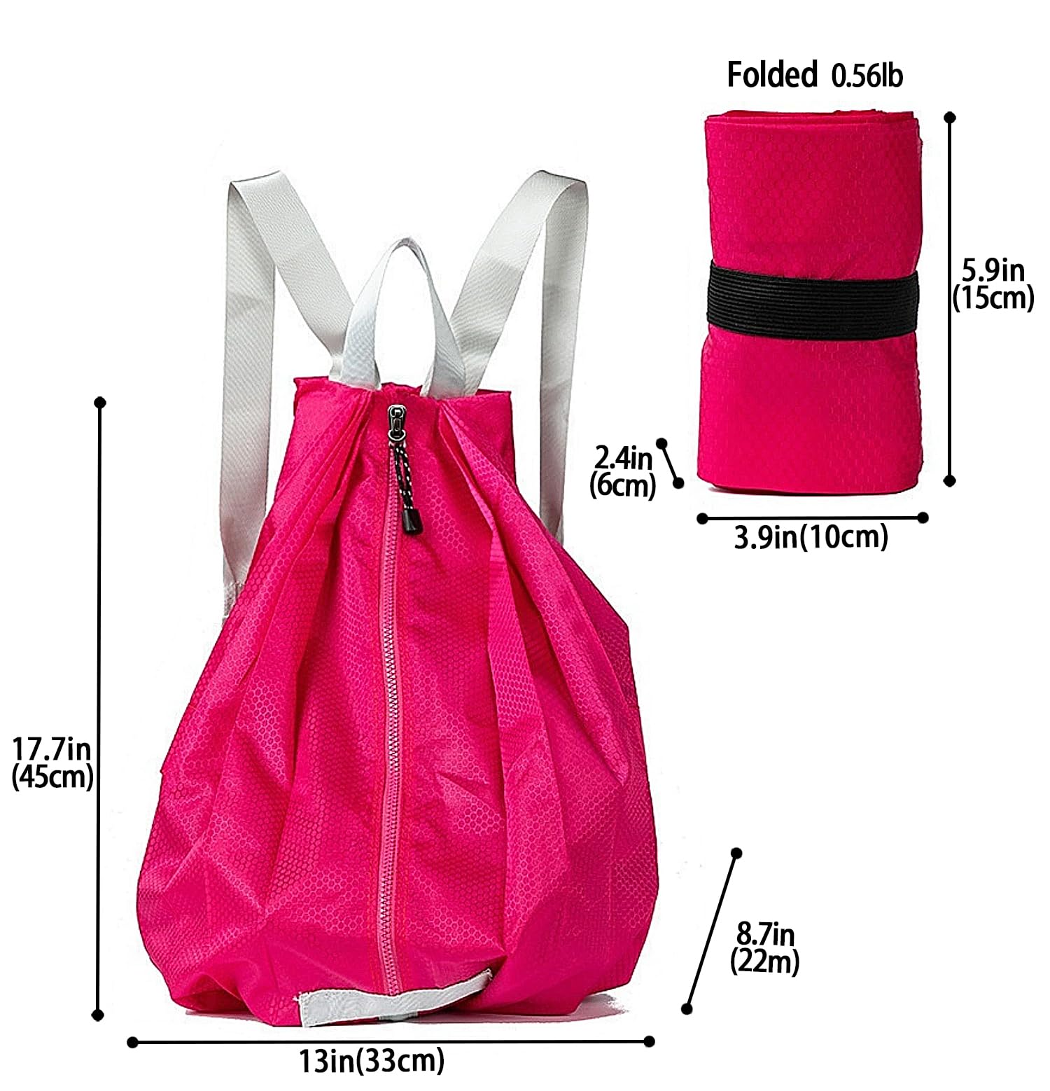 Ultra Lightweight Waterproof Small Hiking Backpack - Packable Foldable Collapsible Daypack for Travel, Camping, Gym & Beach - Compact Casual Backpack (Red) | Perfect for Outdoor Adventures, Workout & Daily Commute