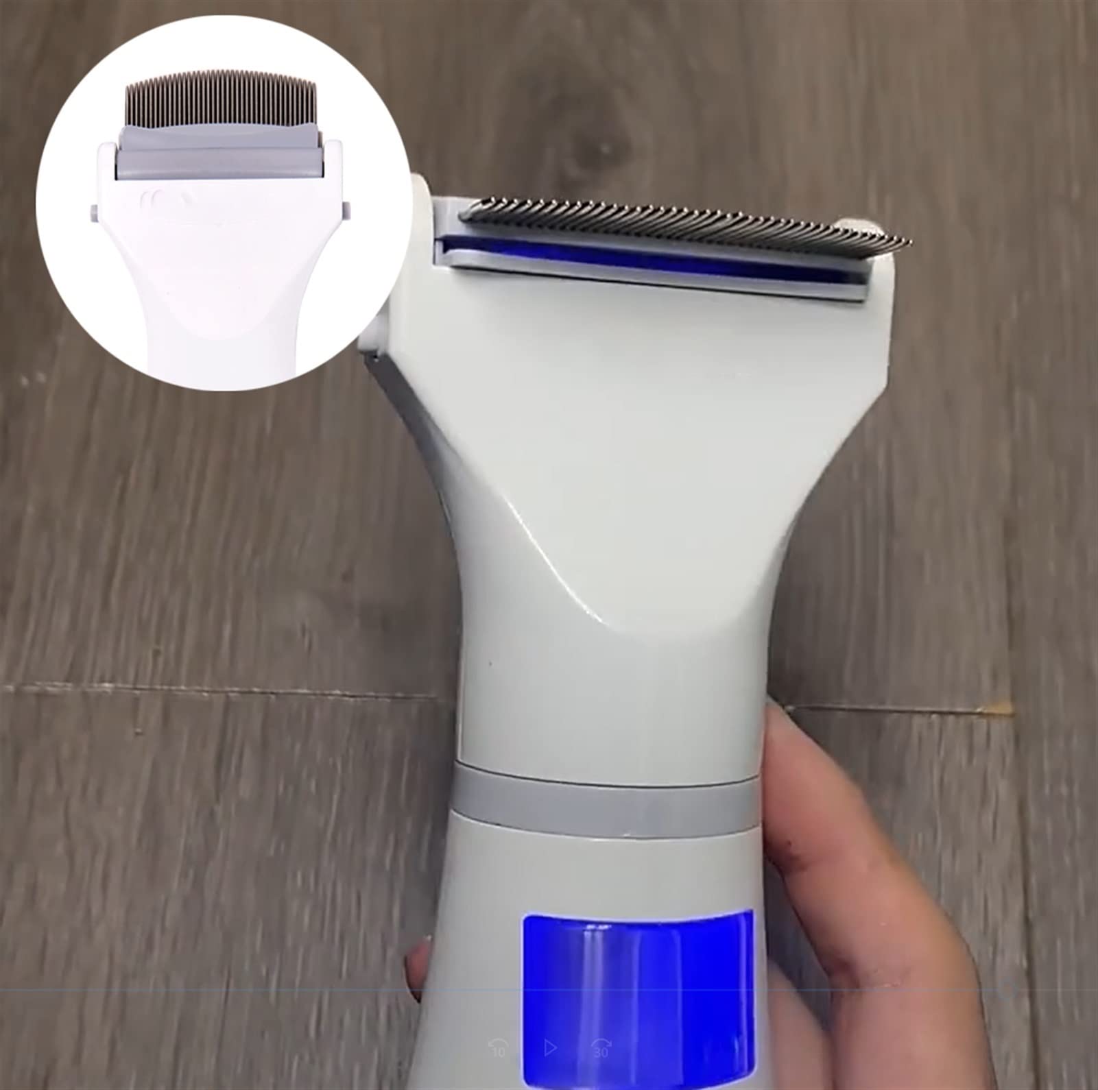 WARQO Electric Lice Comb for Kids, Adults & Pets - Chemical-Free Head Lice Treatment with Night Light Display - Safe & Effective Lice Removal Tool for Home, Travel & School Use