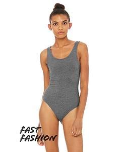 Bella + Canvas Women's Fast Fashion Bodysuit - Soft Stretch Comfort Fit, Deep Heather Color - Perfect for Casual Wear, Layering & Everyday Outfits