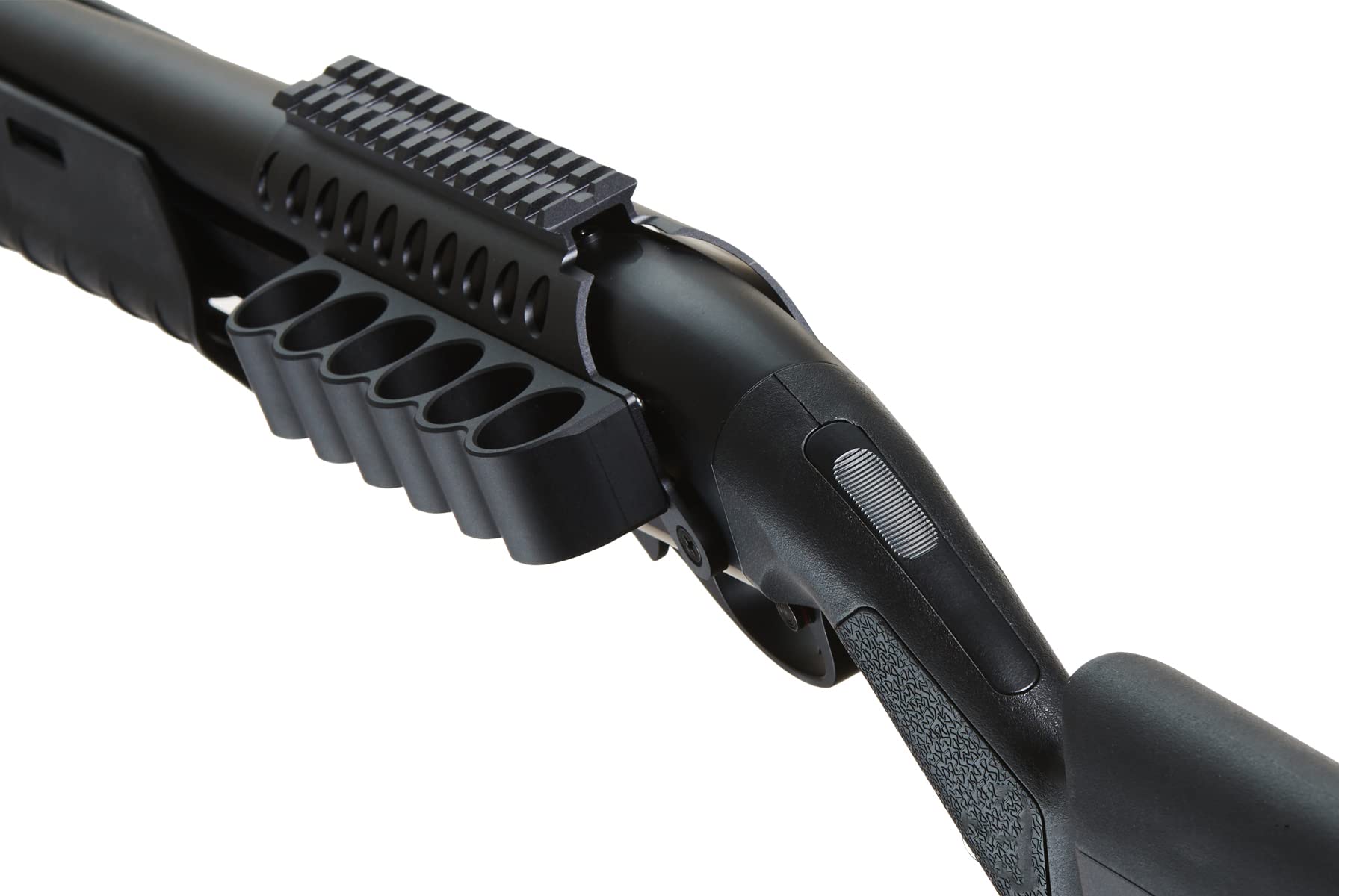 Golden Ball & Eagle M870 MP MLOCK Style 3/6-Shot Pump Action 350 FPS Gas Airsoft Shotgun - Black with Holder | Tactical Airsoft Game & Training | Outdoor Shooting & Target Practice