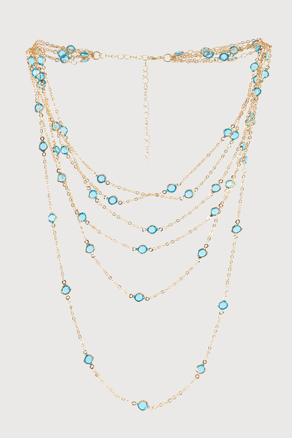 Layered Glass Pendant Necklace for Women - Elegant Multi-Tiered Boho Jewelry - Perfect for Parties, Weddings & Everyday Wear