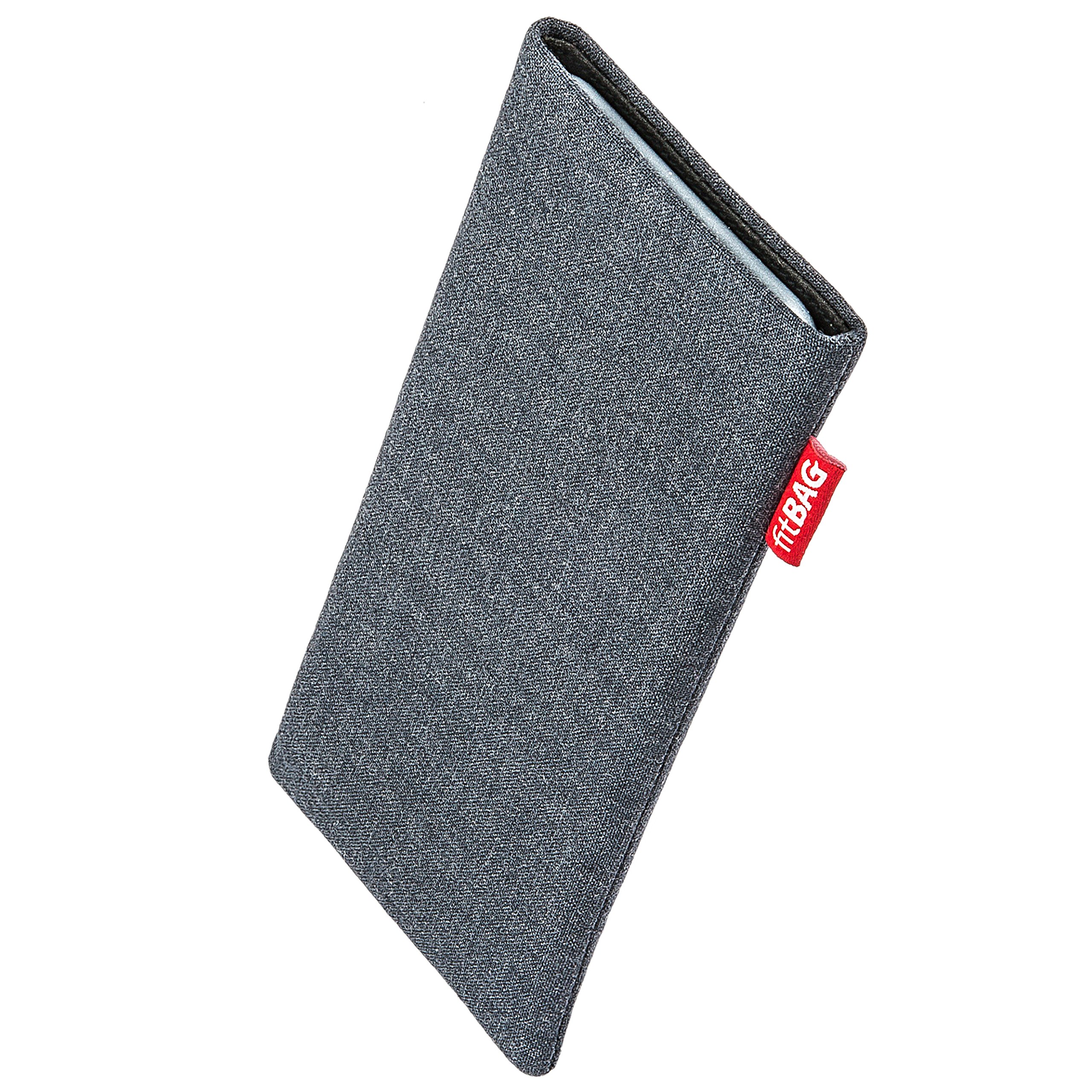 Premium Gray Custom Fit Sleeve Case for Huawei P8 Lite (2017) | German-Made Suit Fabric Pouch with Microfiber Lining | Perfect for Business Meetings, Travel & Daily Protection