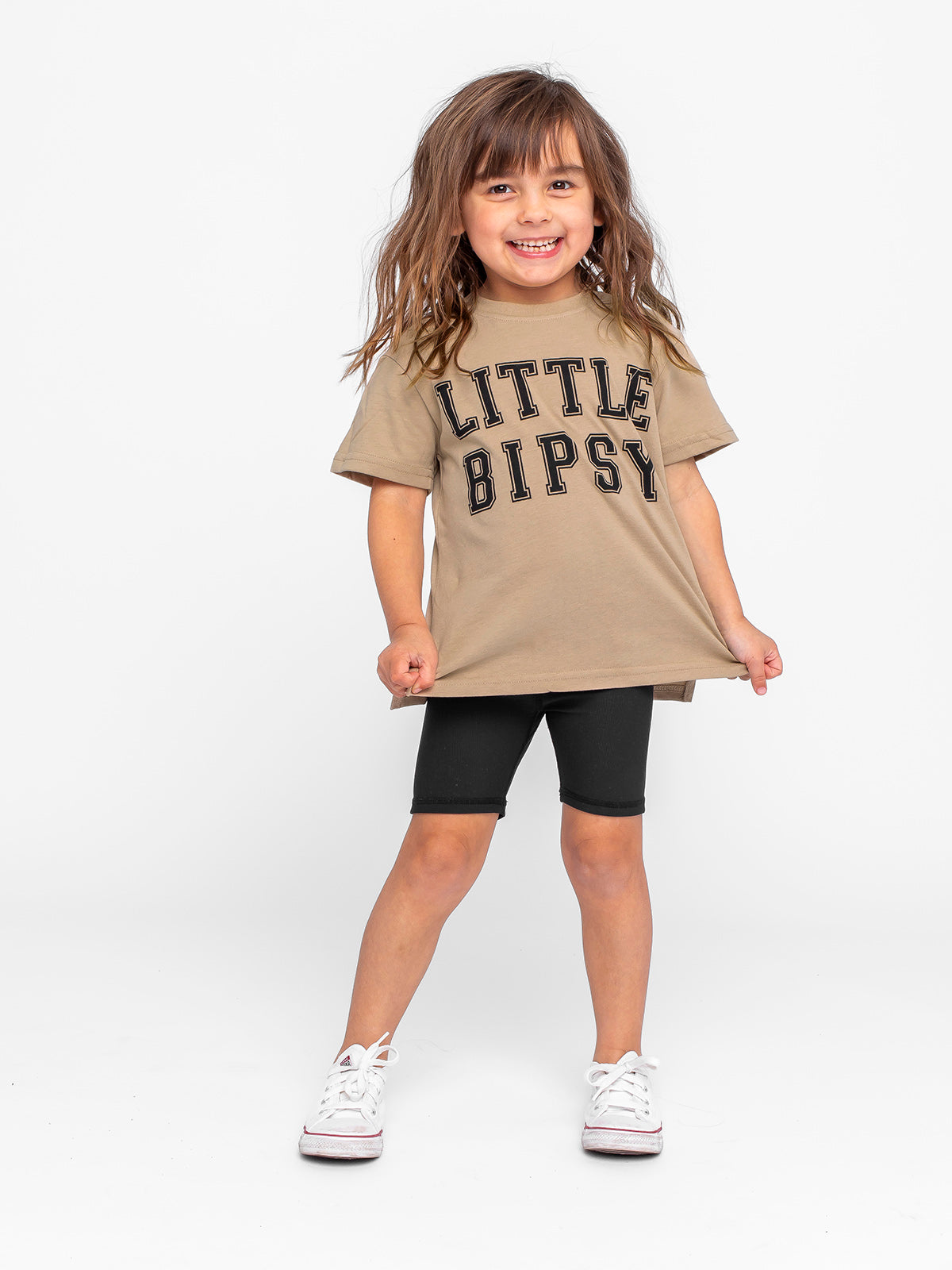 LB Collegiate Tee - Soft Cotton Vintage Style T-Shirt for Men & Women in Tan | Casual Wear, Street Fashion, and Everyday Comfort