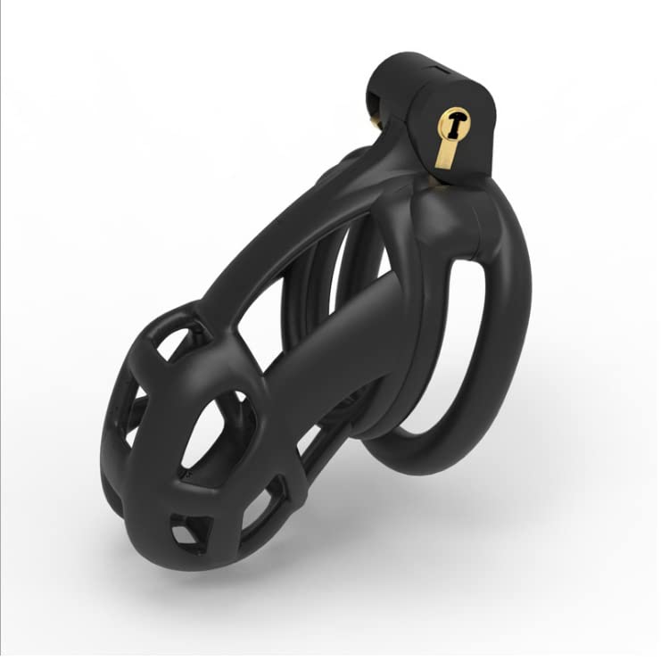 Chastity Cage for Men - 4 Sizes Adjustable Male Chastity Device with Lock, Anti-Erection Penis Cage for Couples Bondage & BDSM Play - Perfect for Roleplay, Tease Control, and Long-Term Wear