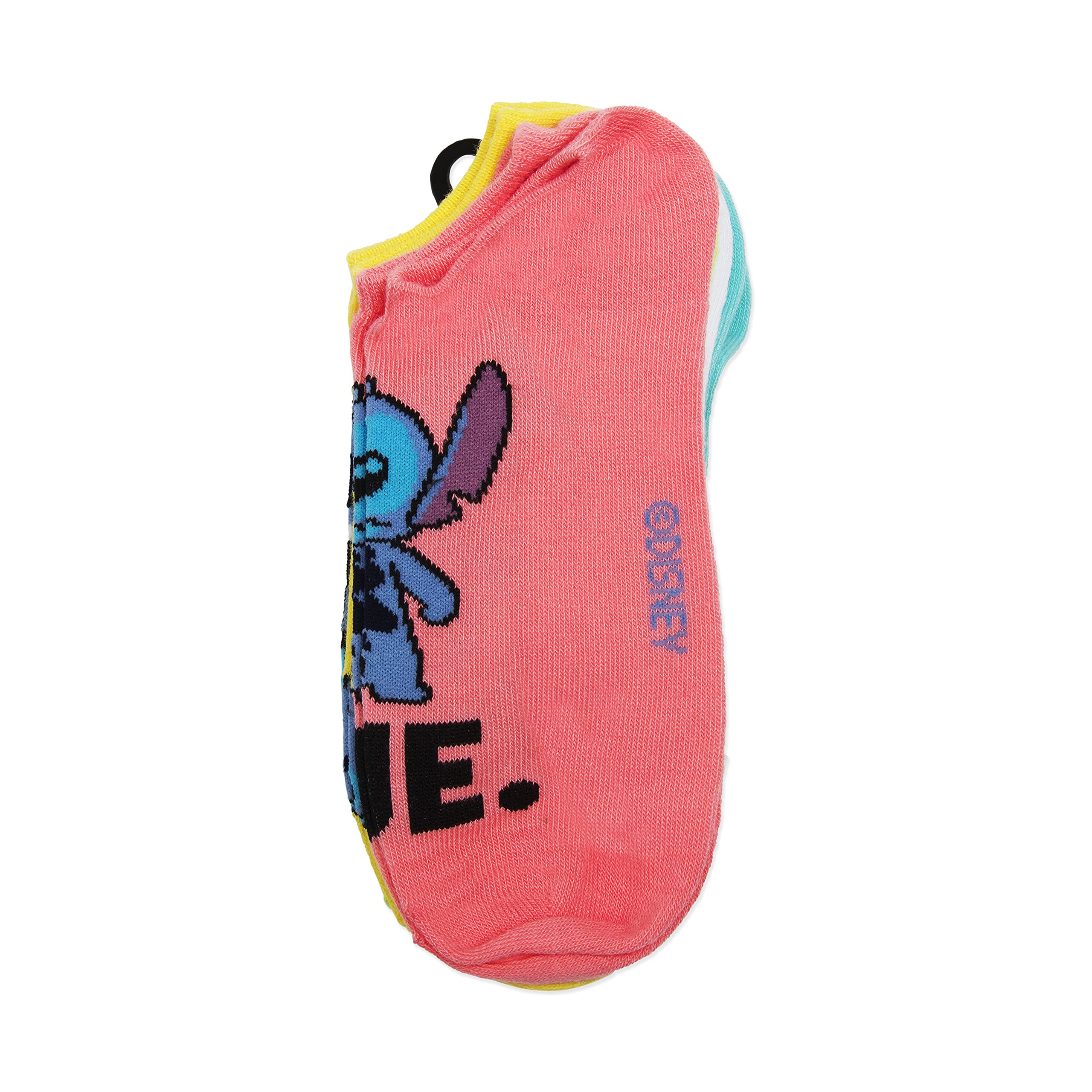 Disney Lilo & Stitch No Show Socks for Women - 5 Pack Cute Ankle Socks - Perfect for Sneakers, Flats & Casual Wear