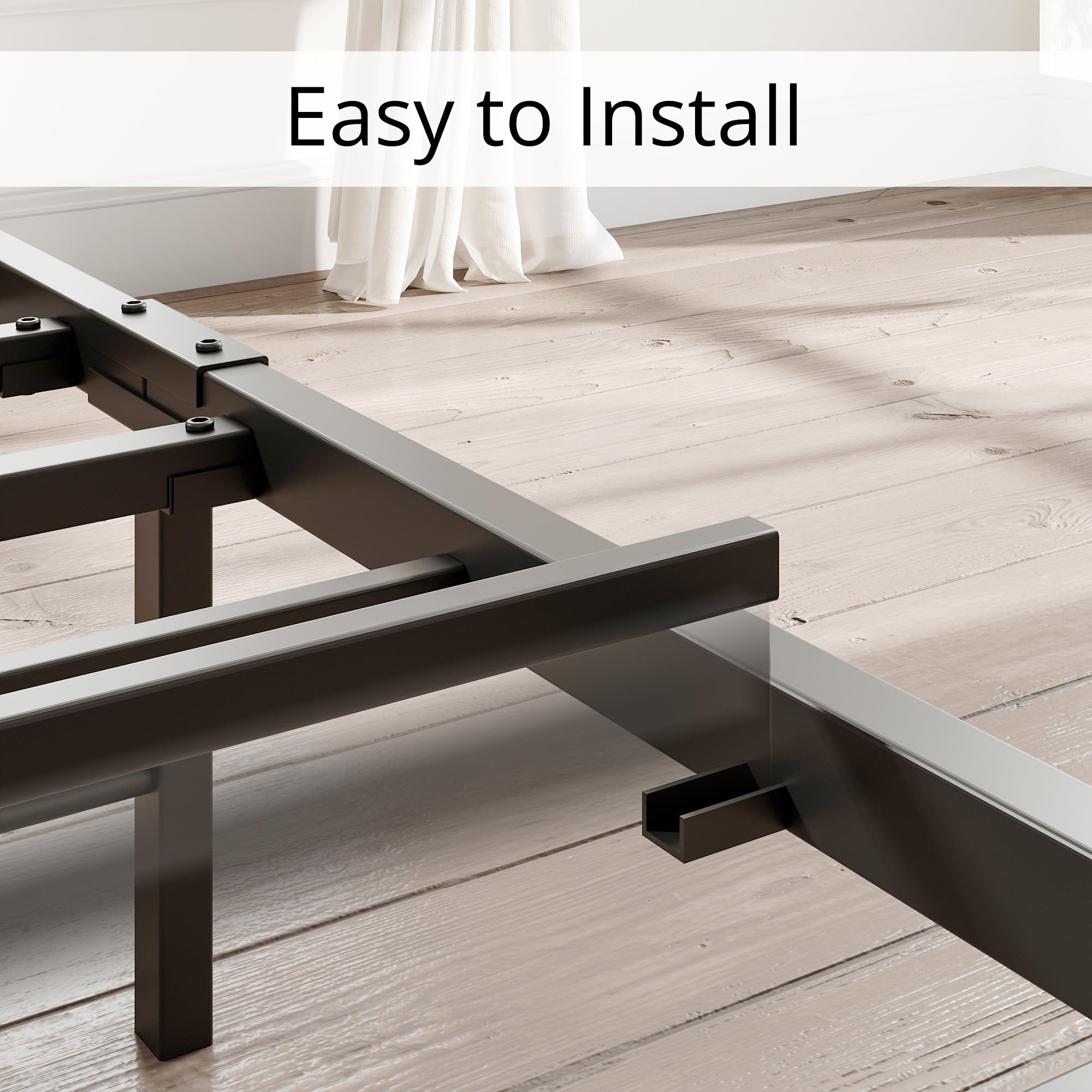 LIKIMIO Full Size Bed Frame with Storage Headboard & USB Charging Station - Sturdy Metal Platform Bed, Quiet & Easy Assembly, No Box Spring Needed - Perfect for Small Bedrooms, Apartments & Dorm Rooms