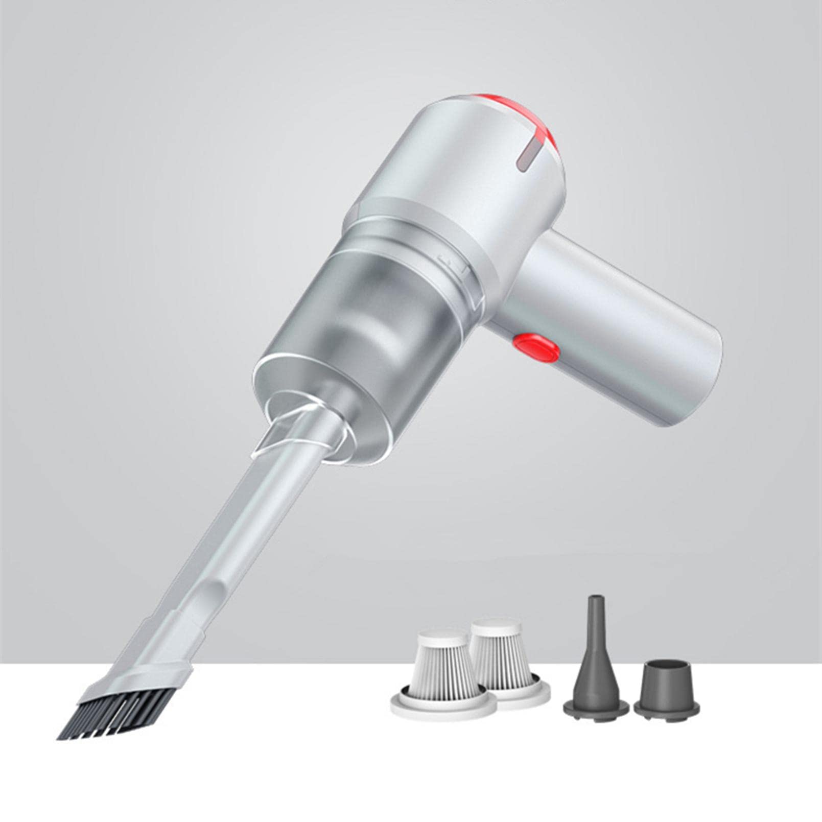 Wireless Handheld Vacuum Cleaner - Portable, Strong Suction for Car & Home, Wet/Dry Use with Rear Inflation Function | Compact & Powerful Mini Vac for Auto Detailing, Pet Hair, Spills