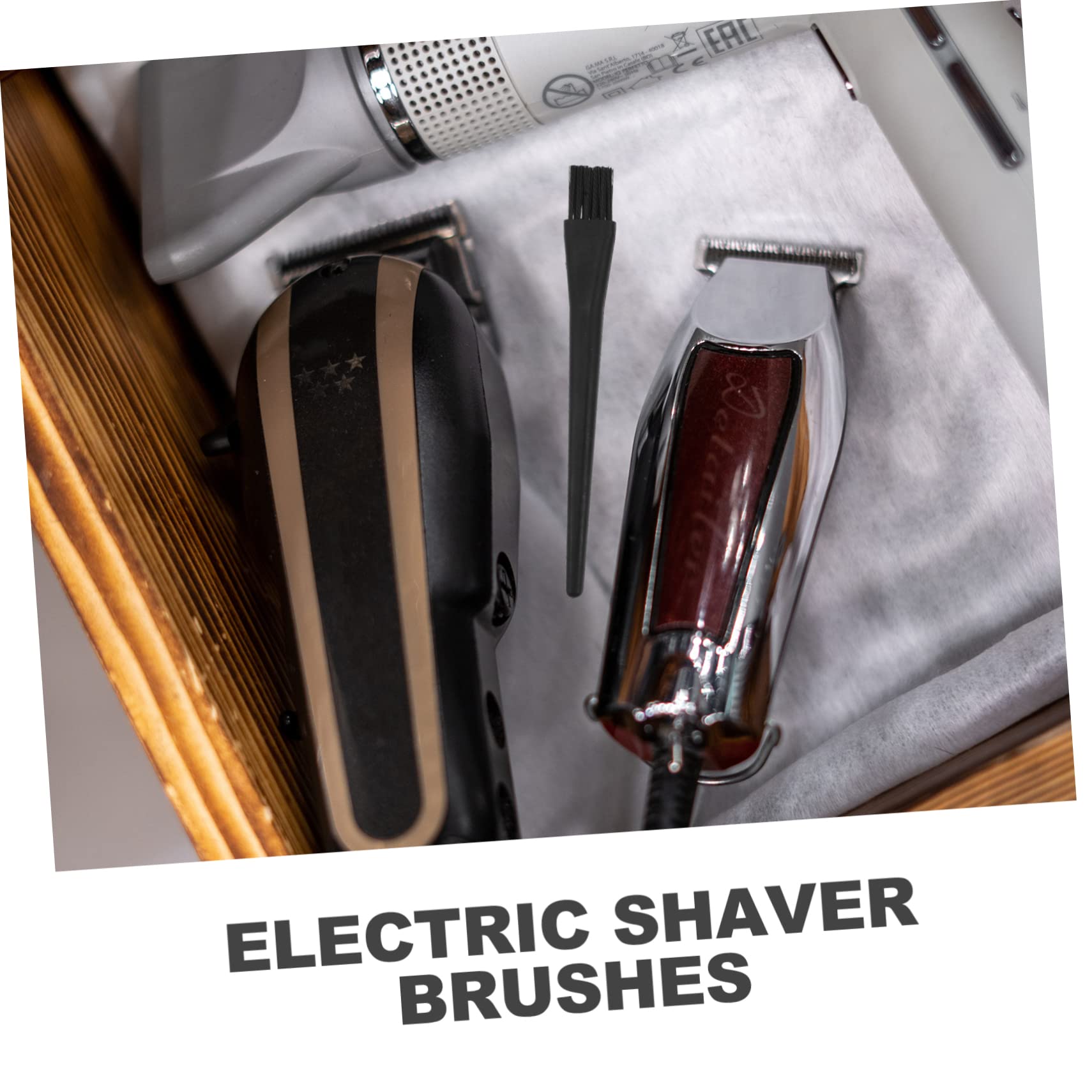 16 Pcs Electric Shaver Cleaning Brush Set - Black PP Bristles for Razor, Trimmer & Electric Shaver Maintenance - Perfect for Home, Salon & Travel Grooming Kits