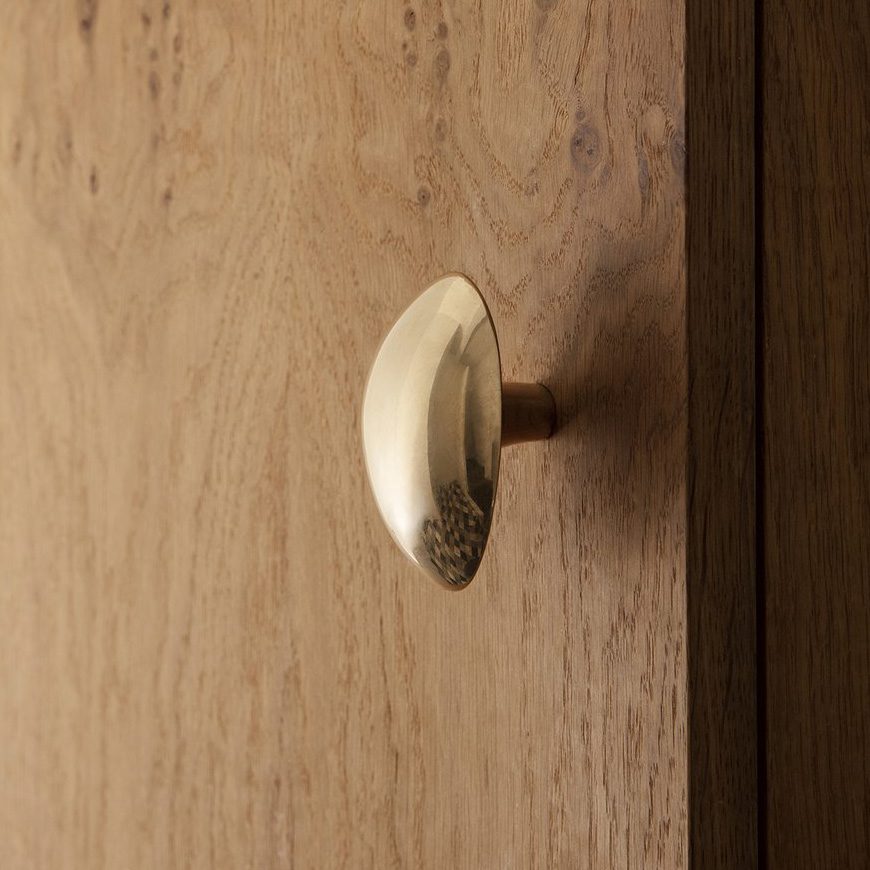 FERM LIVING x Helena Rohner Lemon Wall Hook - Brass Hooks for Coats, Keys & Decor - Stylish Kitchen & Entryway Organizer