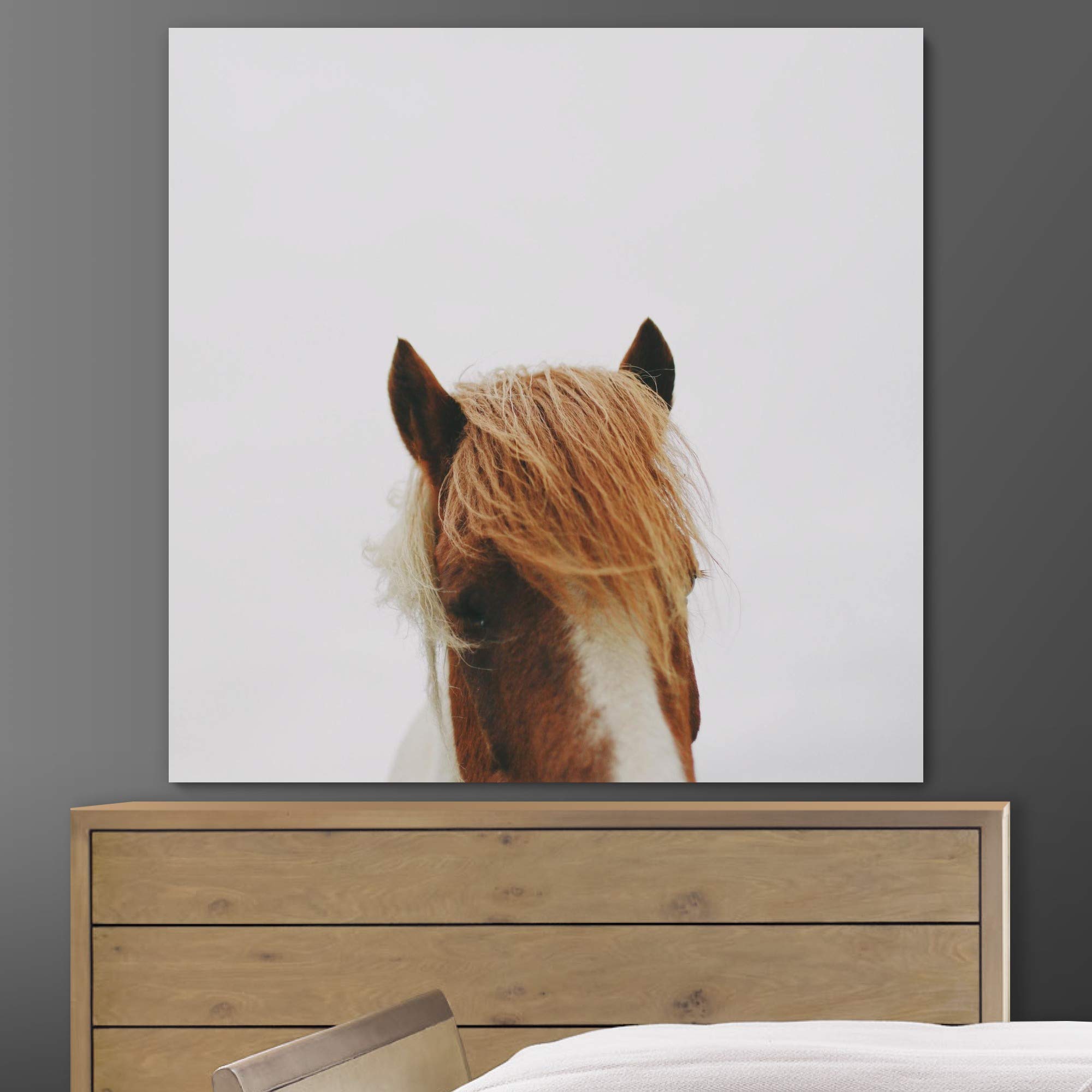 BestDeal Depot Horse XXI Animals Dramatic Farmhouse Country Wall Art Print - 12x12 Inch Ready to Hang Picture for Living Room, Bedroom, Office Decor | Western Equestrian Home Decor & Gift Idea