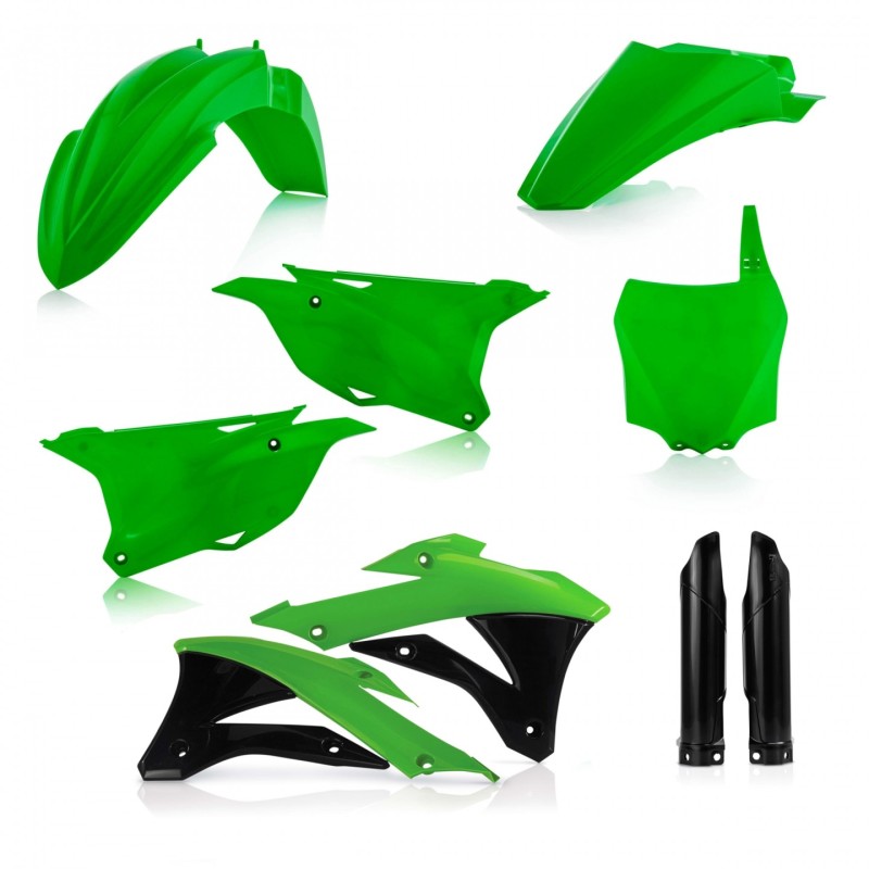 Acerbis Full Plastic Kit for Kawasaki KX85 & KX100 Dirt Bikes (2014-2021) - OEM Replacement - Perfect for Motocross Racing & Off-Road Trail Riding