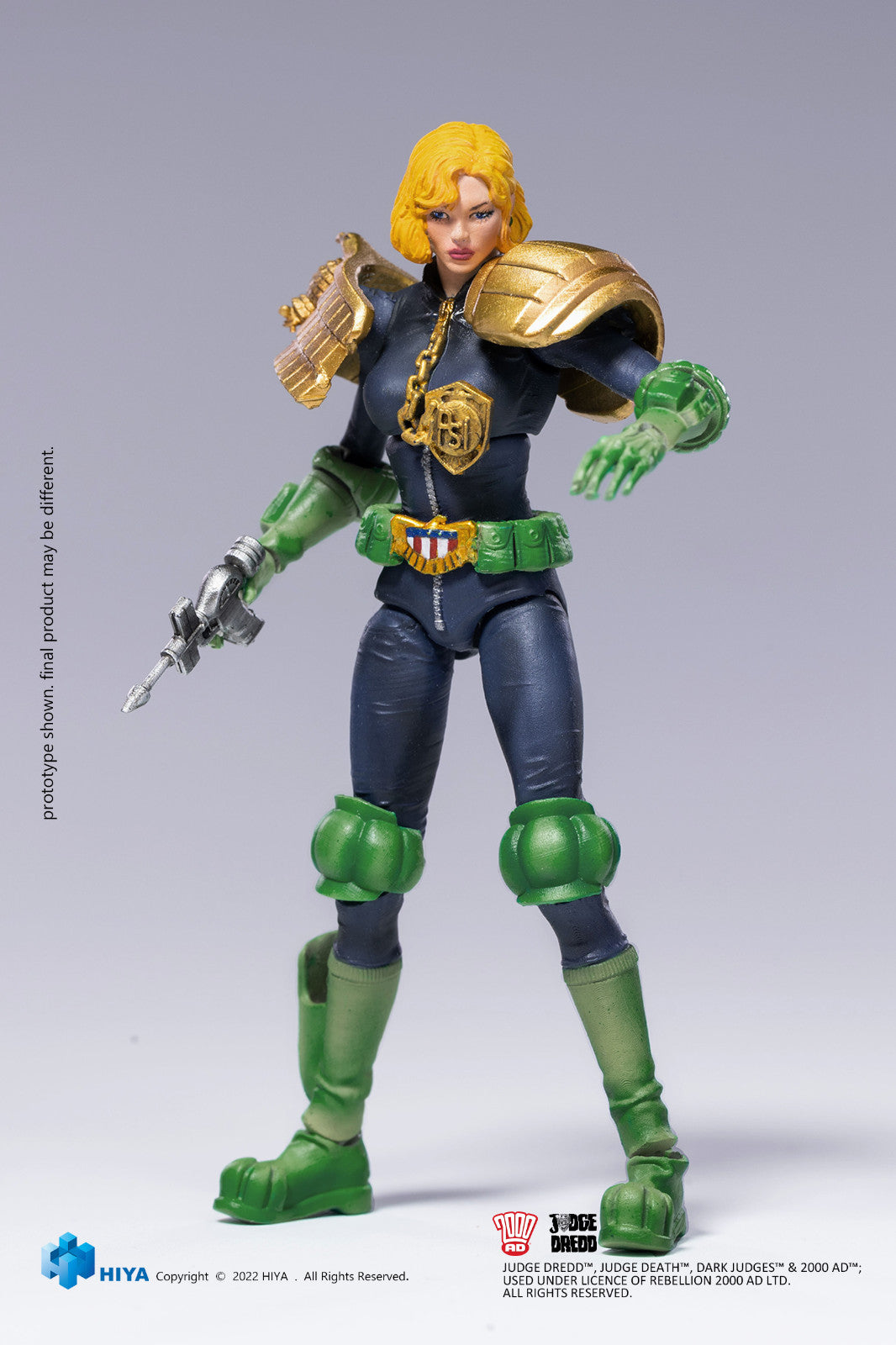 1/18 Scale HIYA 4-Inch Action Figure - Exquisite Mini Series Judge Dredd & Judge Anderson Collectible Toys for Display & Role Play | Perfect for Comic Fans & Collectors