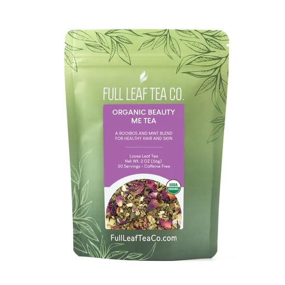 Organic Beauty Me Loose Leaf Tea - 2oz Bag (Approx. 30 Servings) | Premium Full Leaf Herbal Tea for Glowing Skin & Detox | Perfect for Morning Rituals & Self-Care Moments