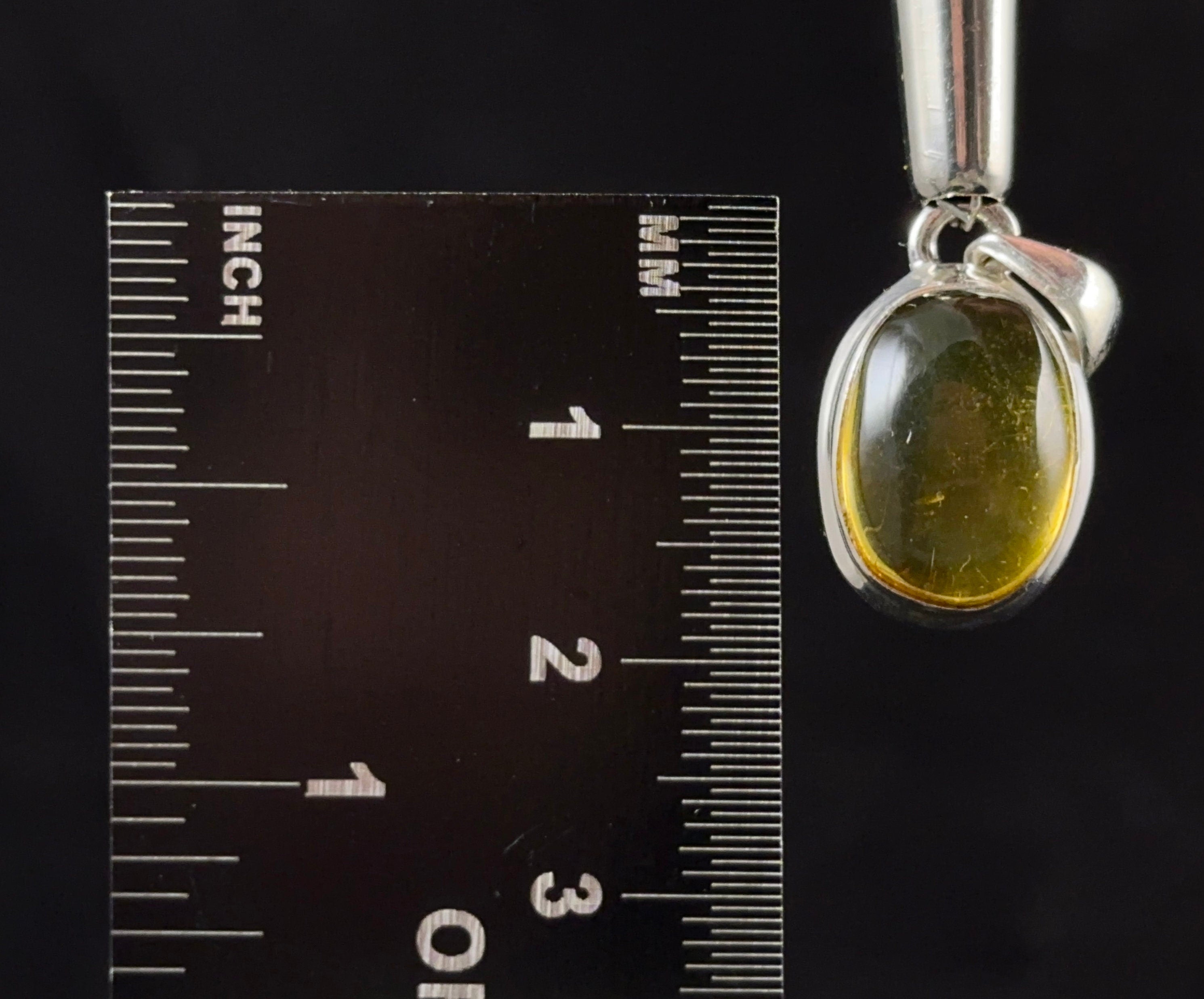 AAA Grade AMBER Pendant in Sterling Silver with Healing Crystal - Elegant Fine Jewelry for Women - Perfect for Meditation, Energy Healing & Spiritual Gifts