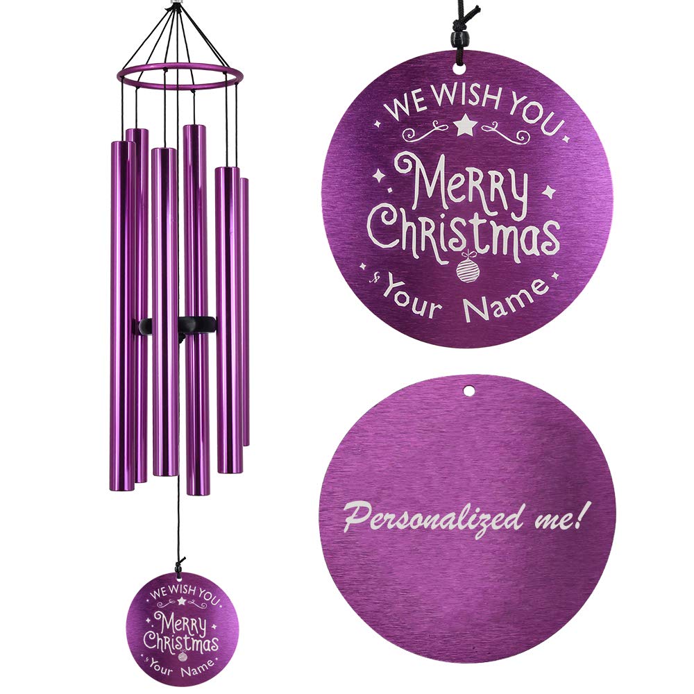 ASTARIN 36 Inch Personalized Christmas Wind Chimes - Custom Memorial Wind Chimes for Outdoor Decor, Unique Gifts for Lovers & Friends - Perfect for Holiday Decorations, Garden Ornaments & Thoughtful Presents