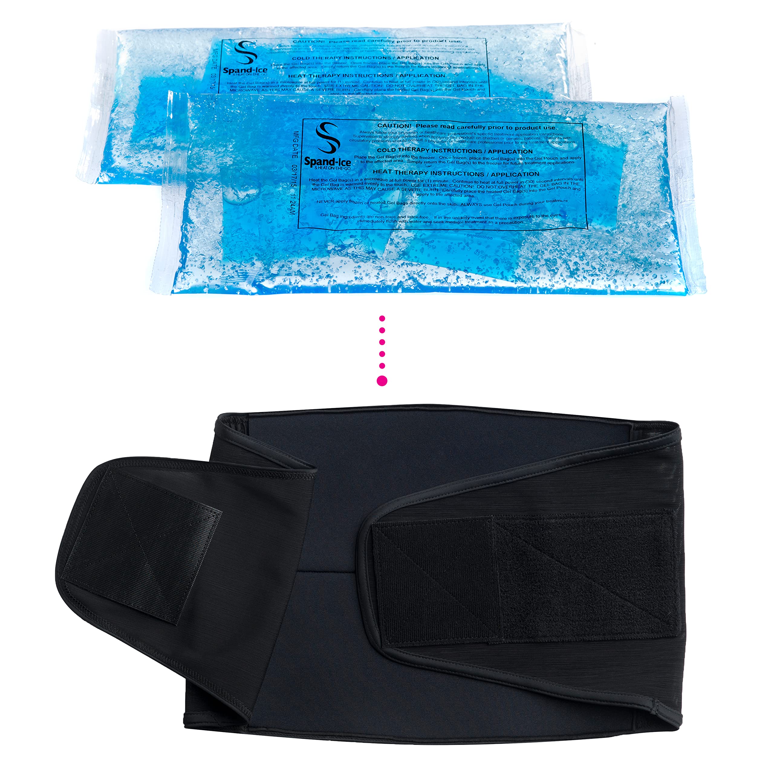 Best Maternity Support Belt & Postpartum Belly Band with 2 Ice & Heat Therapy Packs - Relief Back Pain for Pregnant Women (Size S/M) - Perfect for Pregnancy Comfort & Post Delivery Recovery