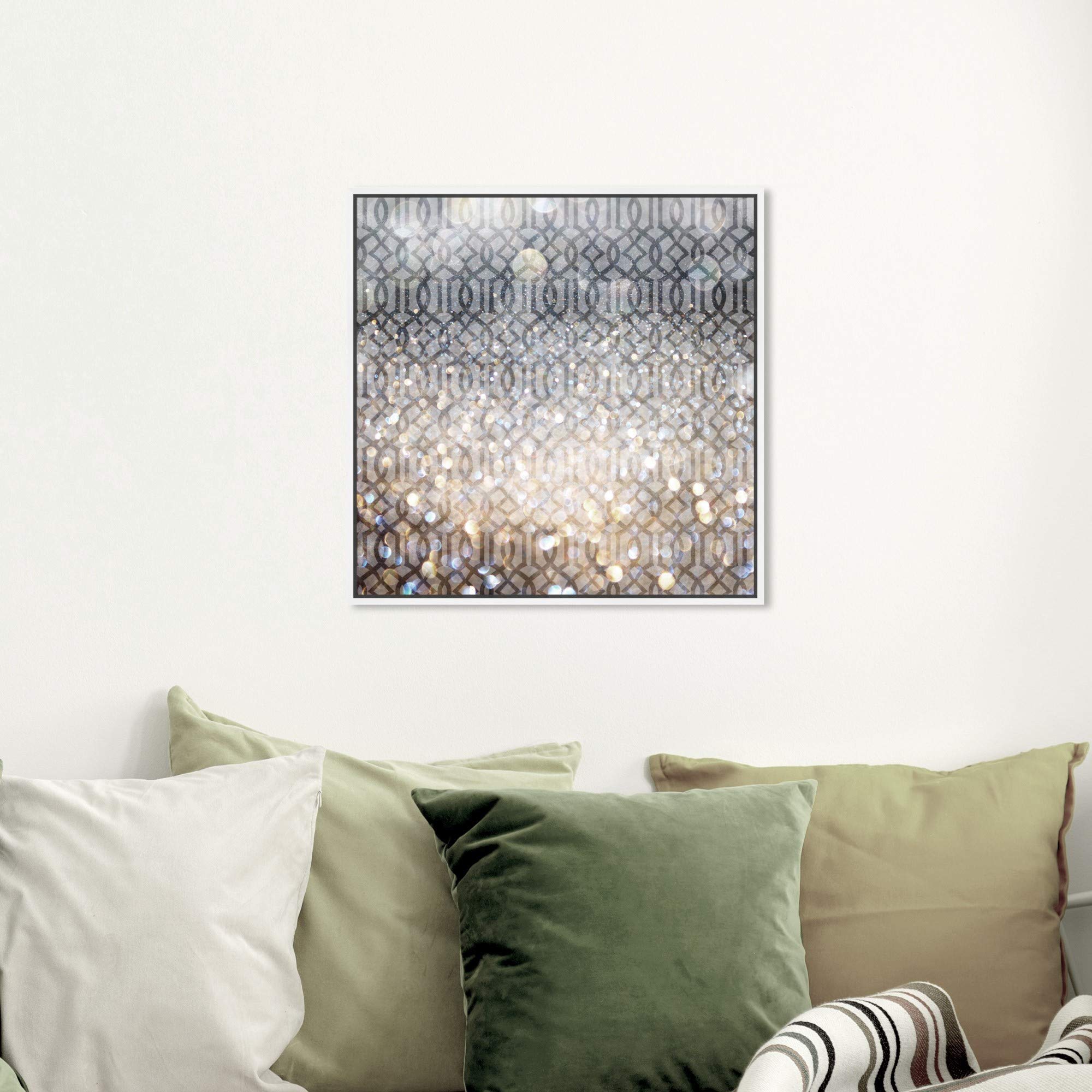 Abstract Framed Wall Art Canvas Prints - 'Floresque' Floral Patterns for Modern Home & Office Decor | Living Room, Bedroom, Dining Room Wall Decor