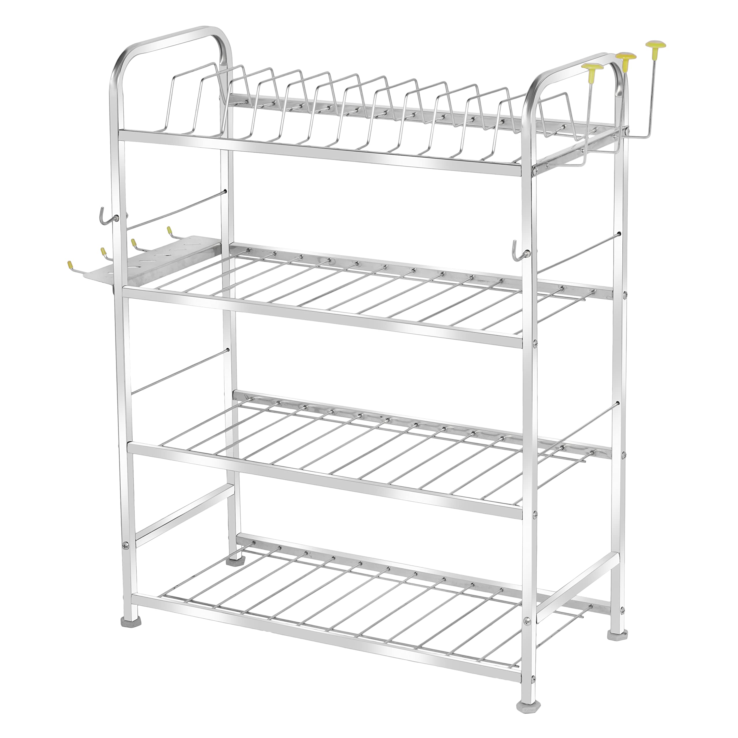 Stainless Steel Wall Mount Kitchen Utensil Rack & Dish Organizer with Plate Holder | Space-Saving 31