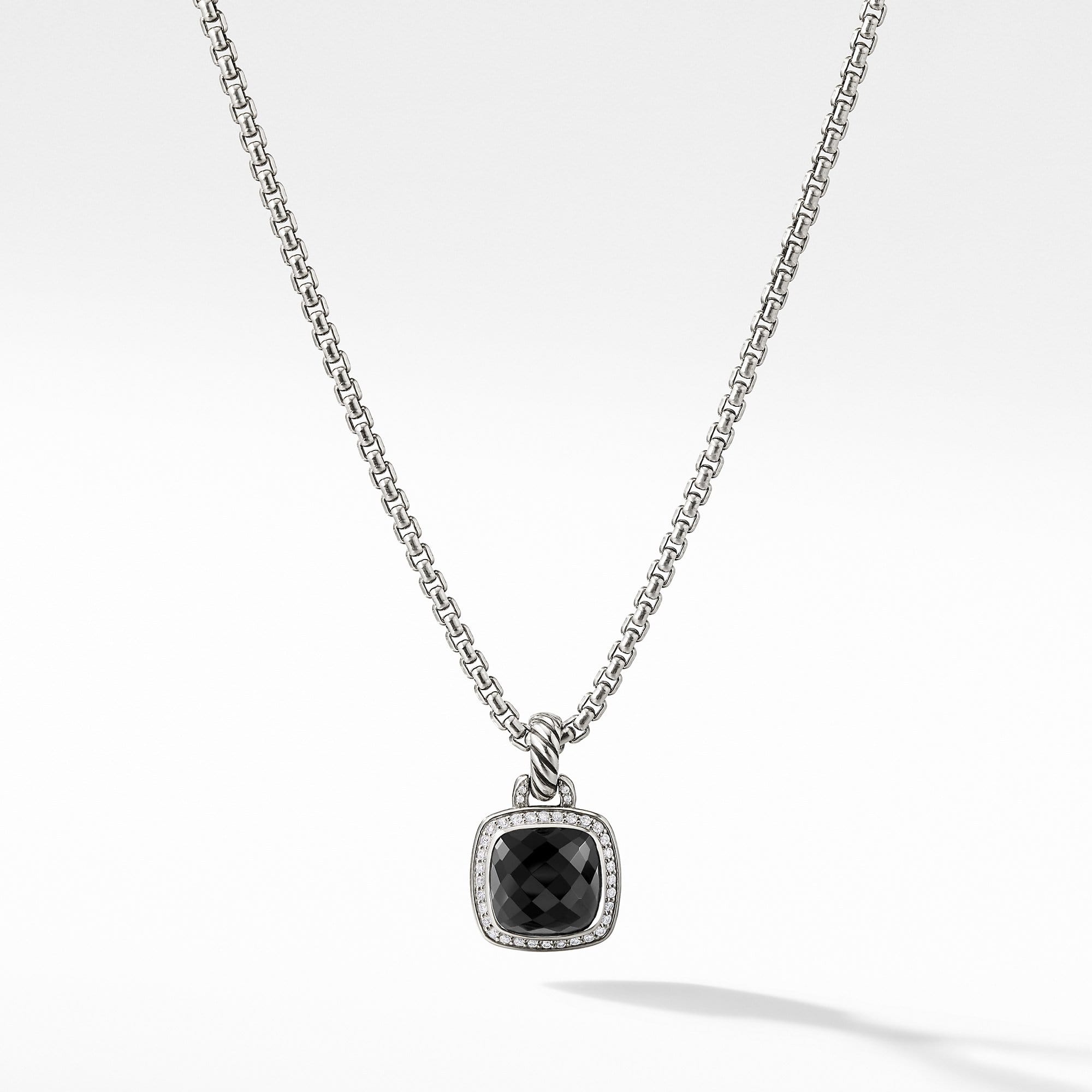 Albion Black Onyx & Diamond Pendant Necklace - Elegant Jewelry for Women, Perfect for Parties, Weddings & Special Occasions
