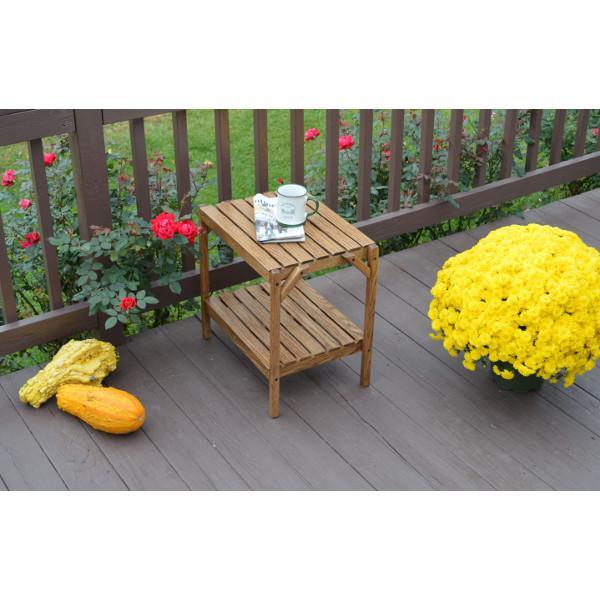 Solid Oak Wood End Table - Rustic Side Table for Living Room, Bedroom, or Office - Handcrafted Wooden Nightstand with Sturdy Construction