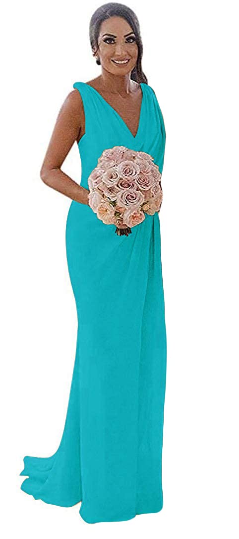 Elegant Long Chiffon Bridesmaid Dresses with High Slit for Wedding Party & Prom - Formal Evening Gowns for Special Occasions