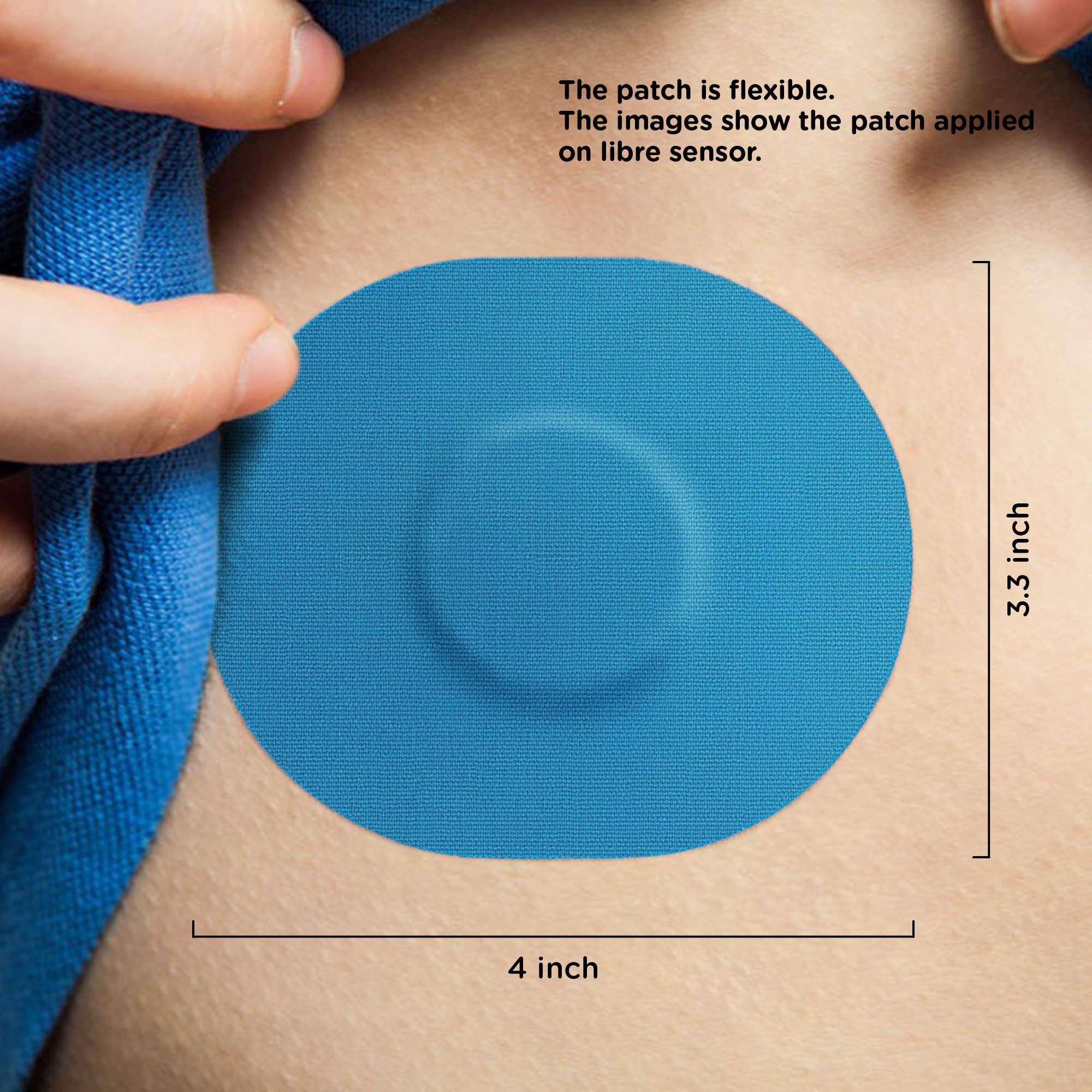 **SIMPATCH Universal Adhesive Patch (25-Pack) – Waterproof, Hypoallergenic CGM Patches for Diabetics – Ideal for Dexcom G6, Libre & Other Sensors (Blue)**    *Use Case: Perfect for securing continuous glucose monitors (CGMs) during workouts, swimming, or daily wear.*