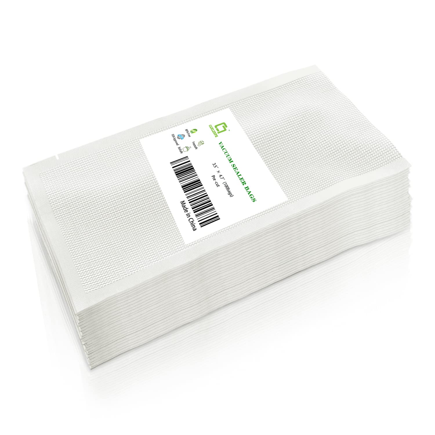 CANLENPK 3.5×4.7 Inch Vacuum Sealer Bags - Small Food Storage Bags for Meal Prep, Snacks, Fruits & Nuts | Boil, Steam, Heat & Freeze Safe | Commercial Grade Heavy Duty Sealable Bags (Transparent) | Perfect for Sous Vide, Freezer Storage & Travel Snacks