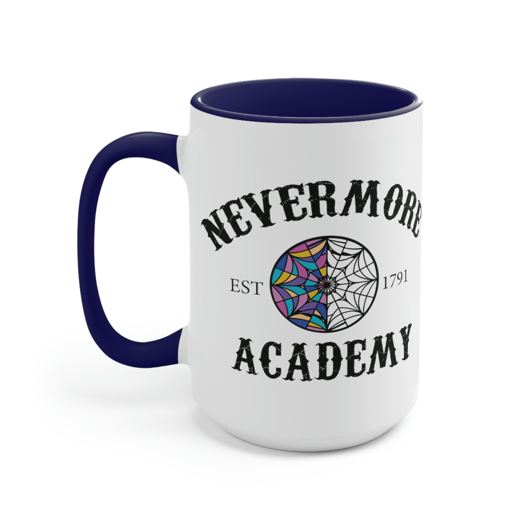 Nevermore Academy Mug - Wednesday Addams Inspired Coffee Cup with Raven Design - Perfect for Hot & Cold Drinks, Gifts for Horror Fans & Addams Family Merch Collectors